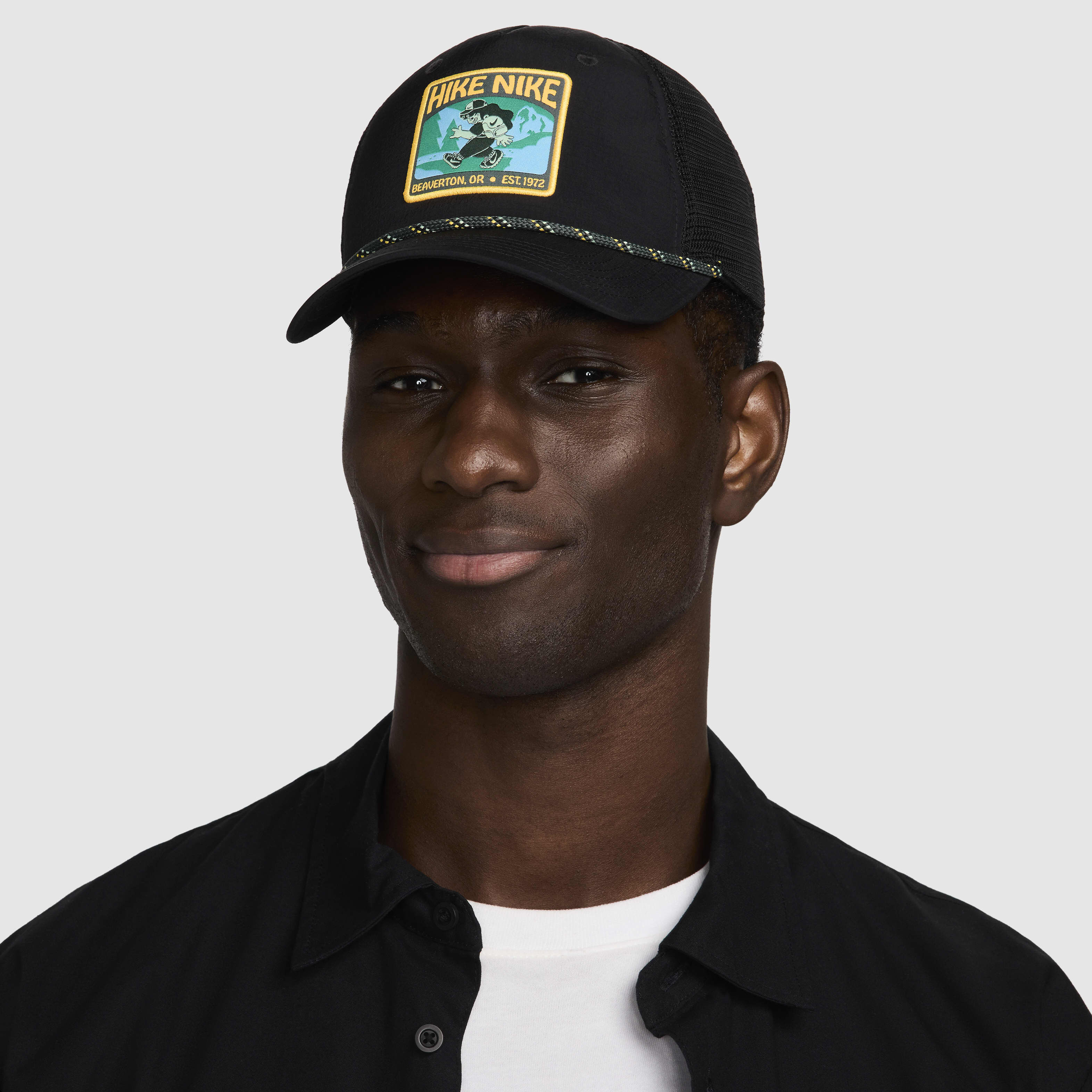 Buy Nike Rise Older Kids Structured Trucker Cap Black Black Nike Saudi Official