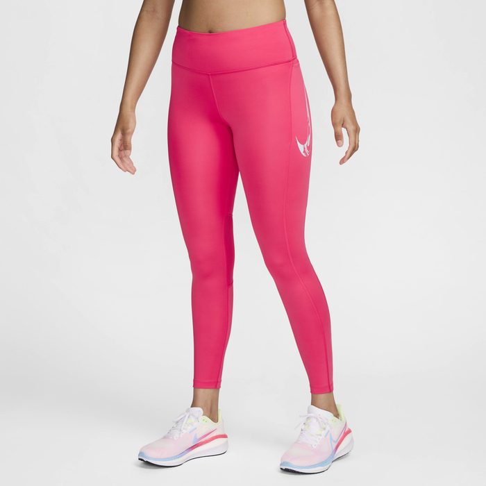 Pink Ladies Running Pants NIKE Women Running Swift Dri-Fit Mid