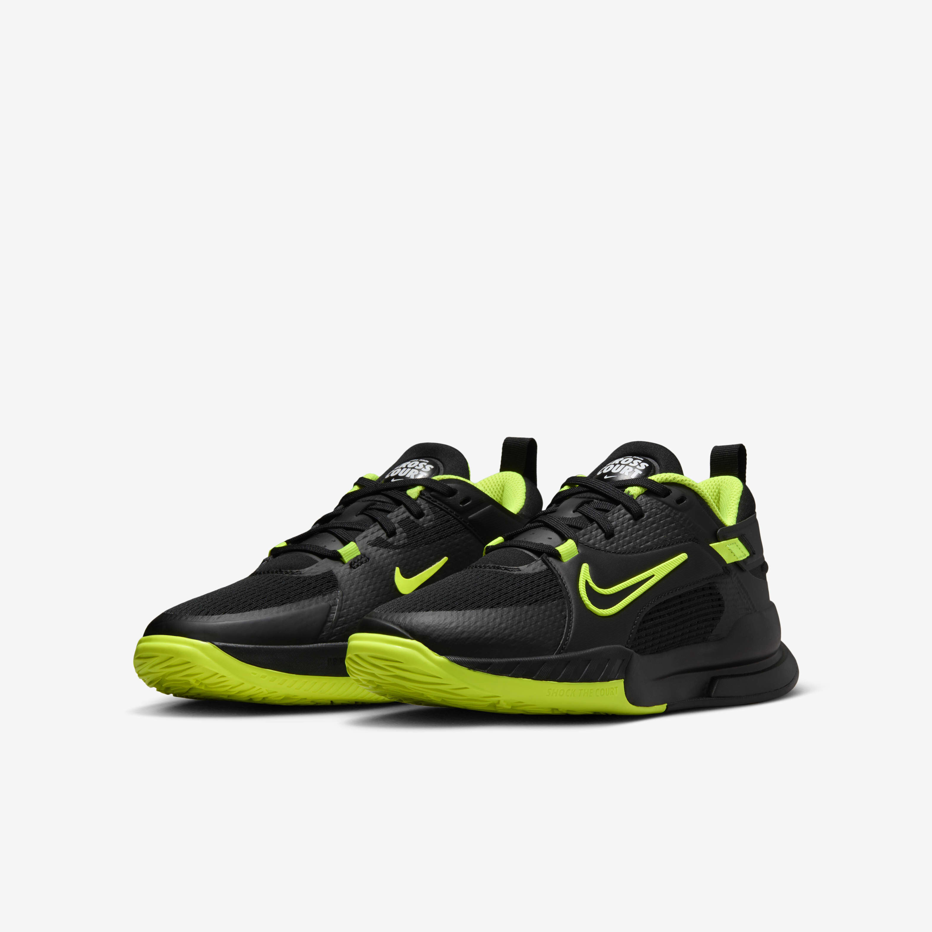Buy Nike Crosscourt Younger Older Kids Shoes Black White Volt Nike Saudi Official