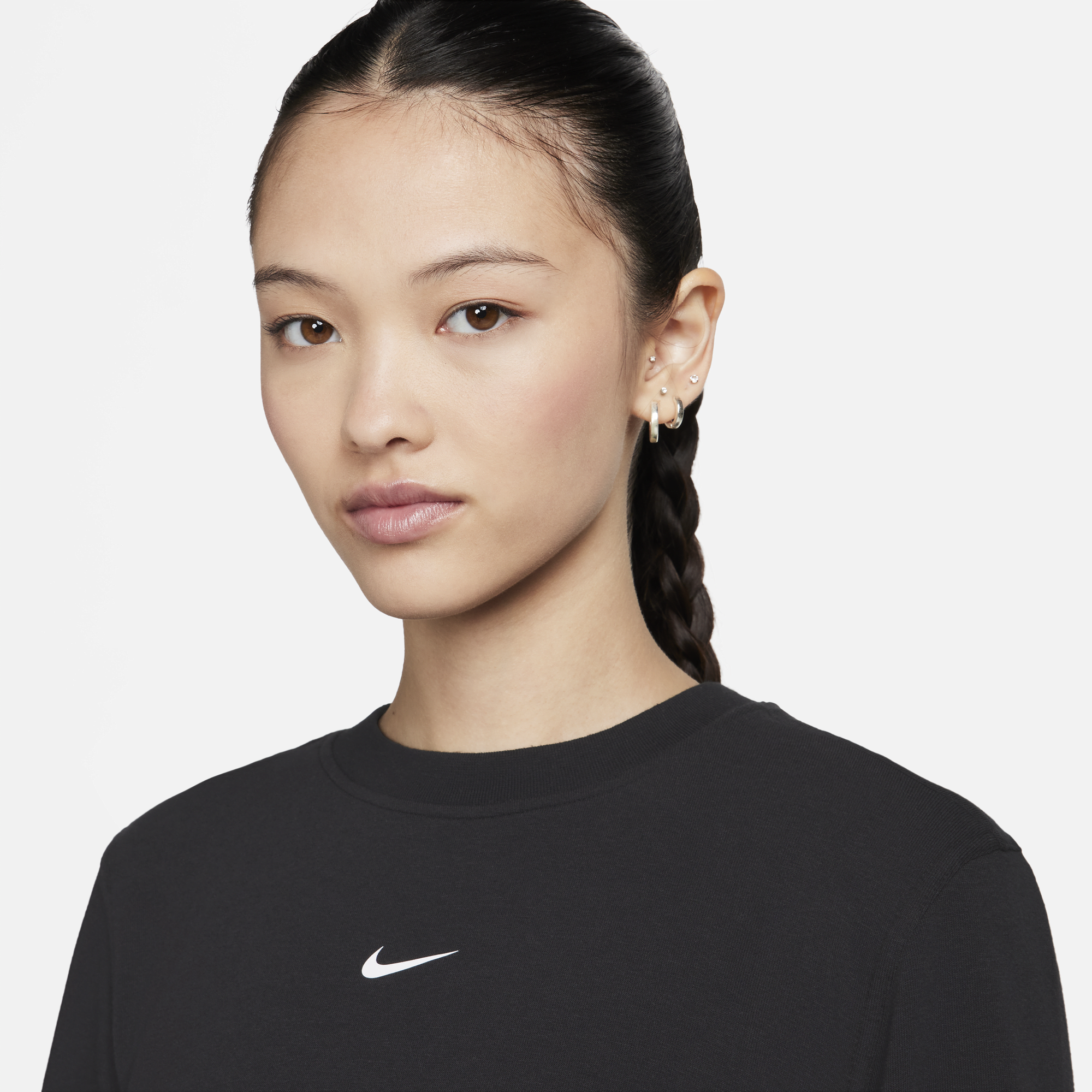 Shop Dri FIT One Women s Crew Neck French Terry Tunic Nike KSA