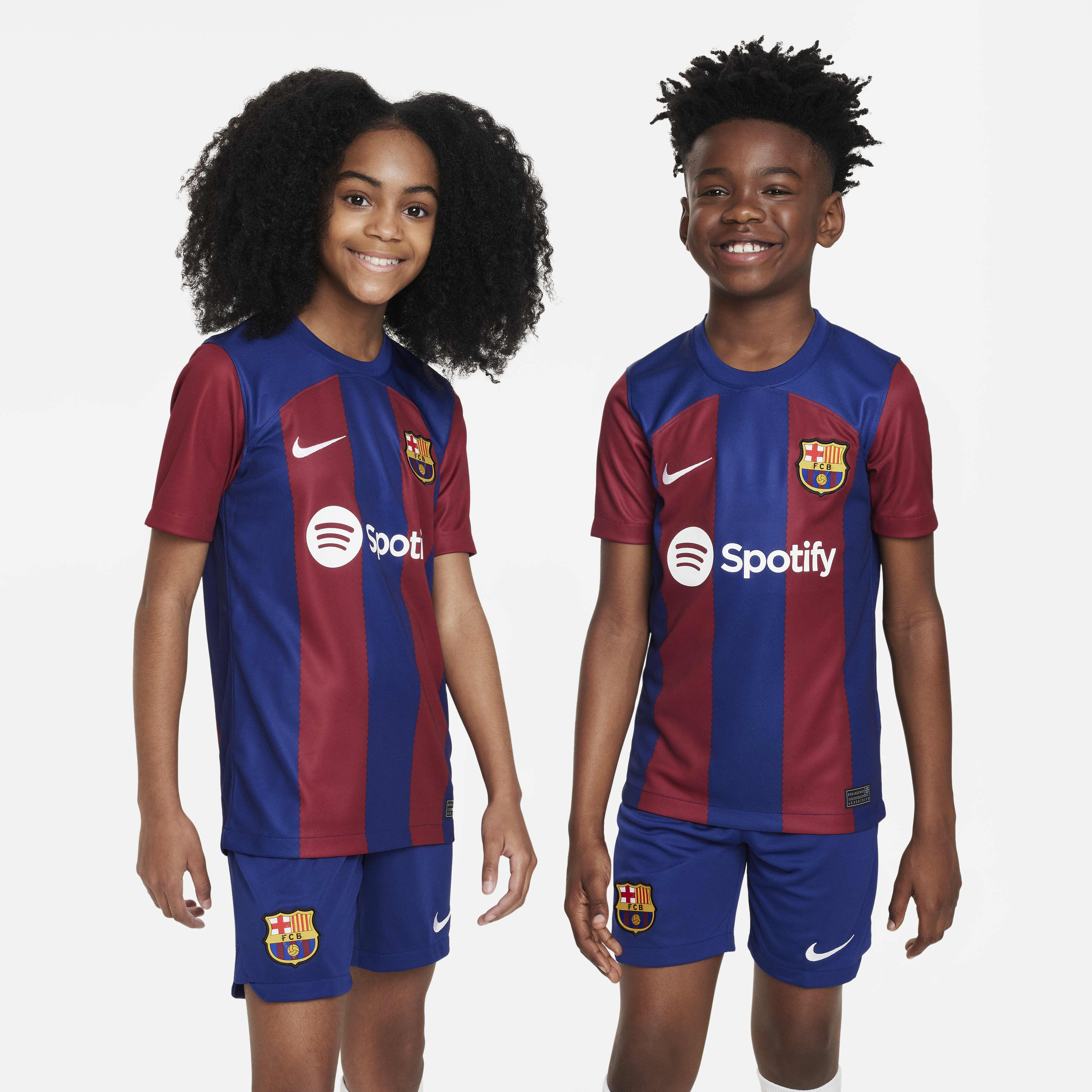 Buy F.C. Barcelona 2023 24 Stadium Home Older Kids Nike Dri FIT Football Shirt Nike Saudi Official