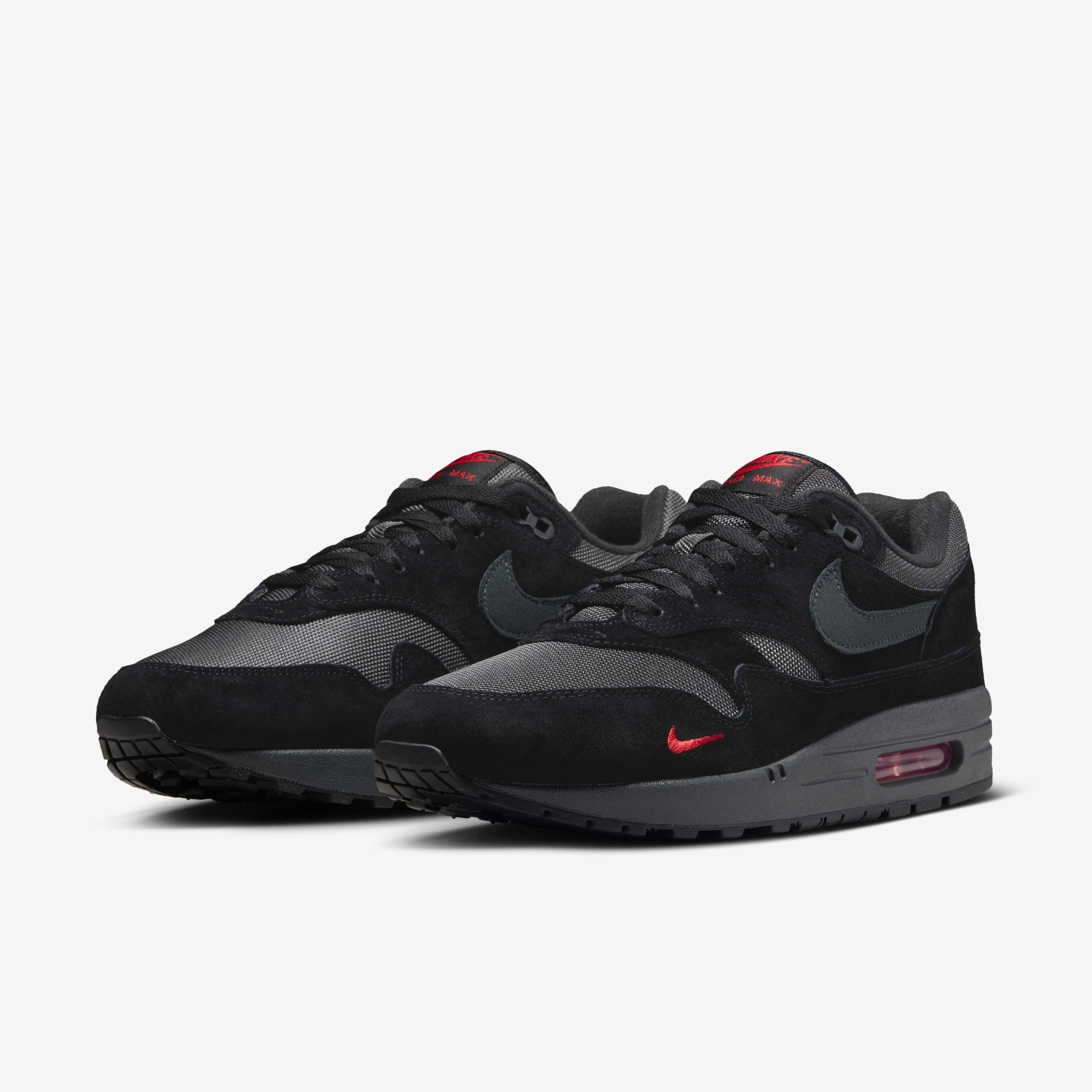 Nike air max 1 mini swoosh black clearance