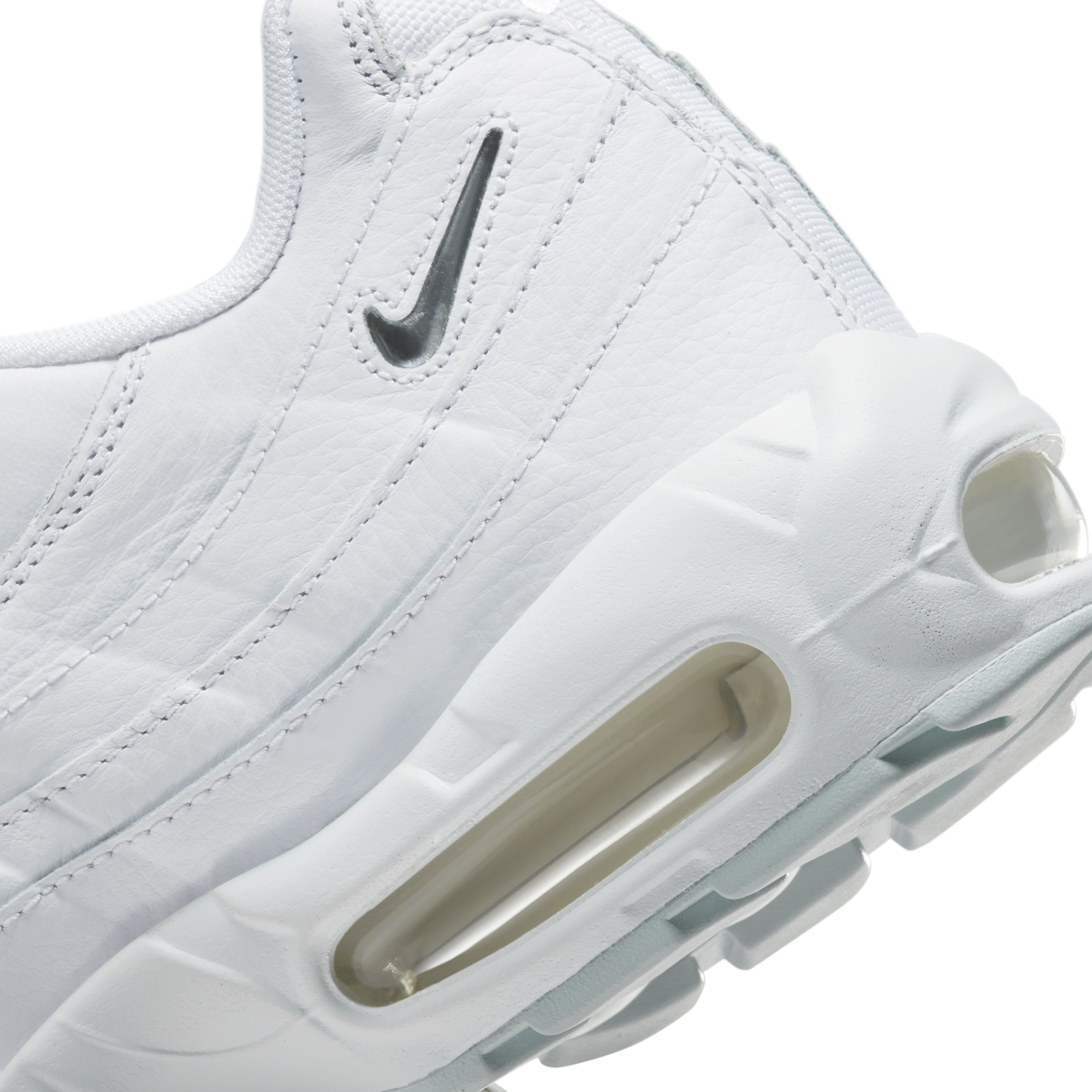 Nike air max 95 white leather hot sale