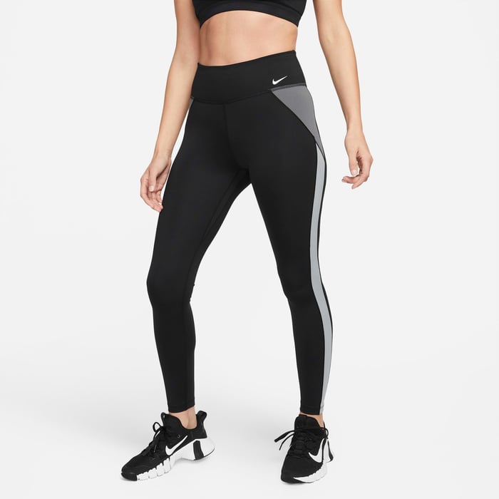 Buy Nike One Women's Mid-Rise Colour-Block Leggings Black