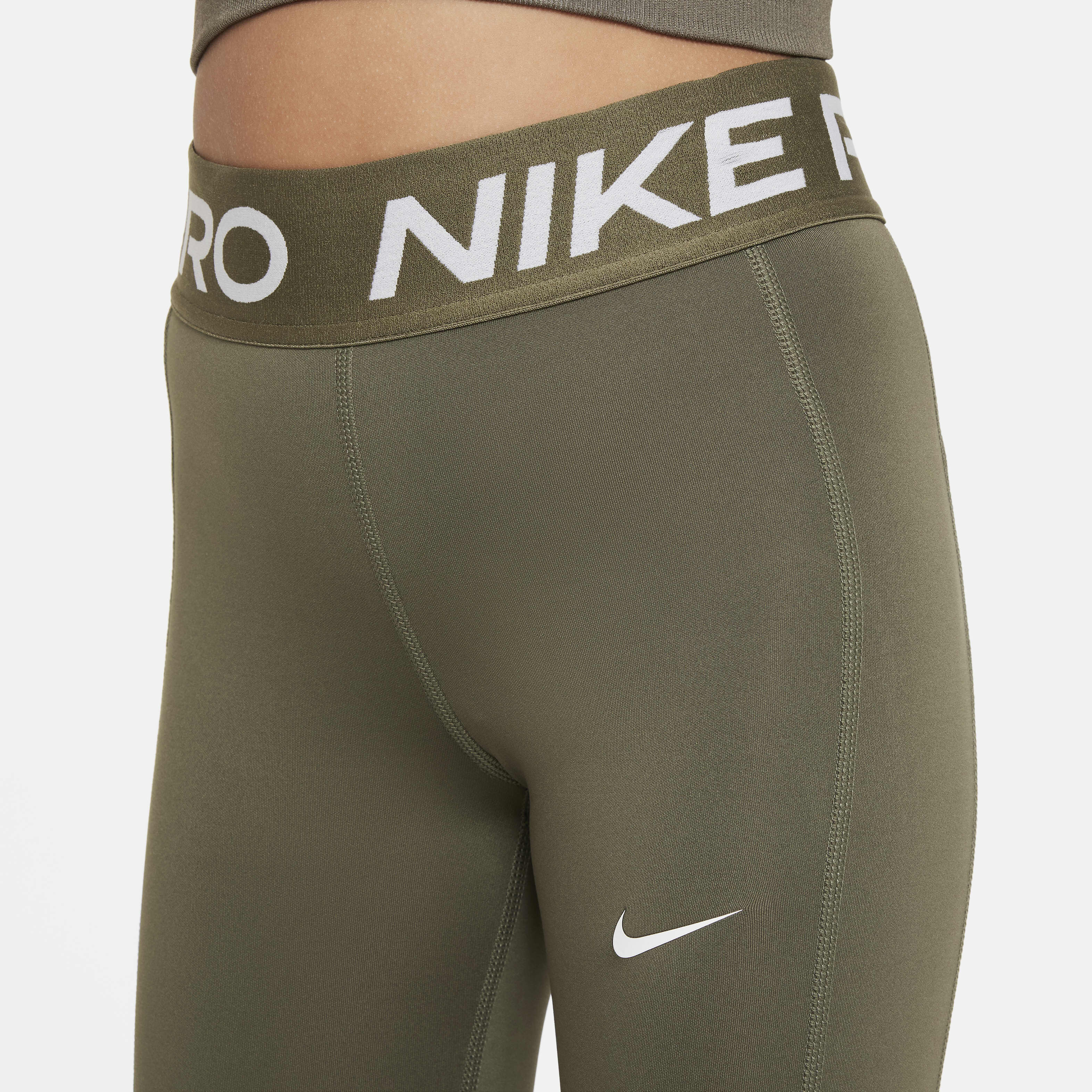 Khaki nike pro leggings top