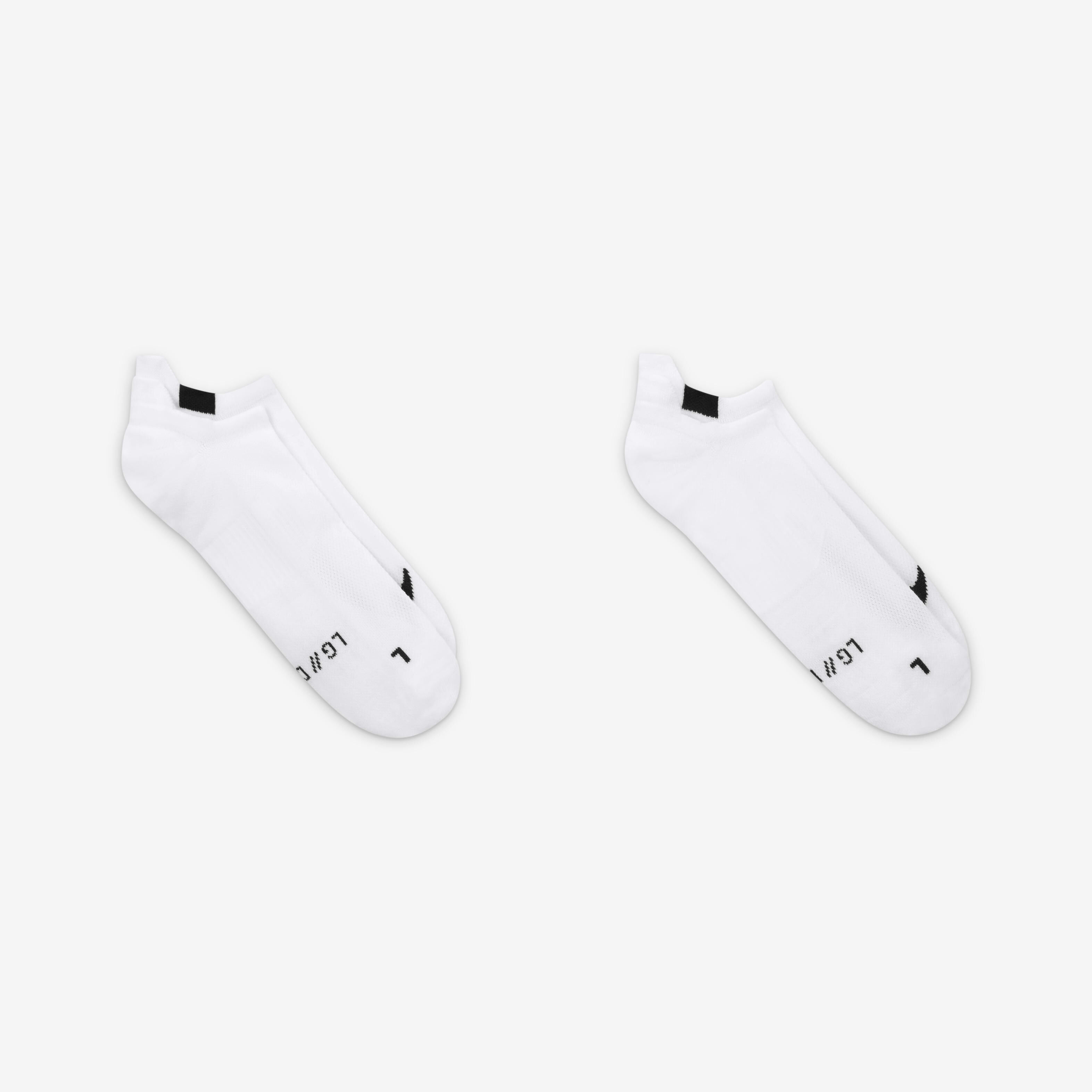 Buy Nike Multiplier Running No-Show Socks (2 Pairs) White/Black