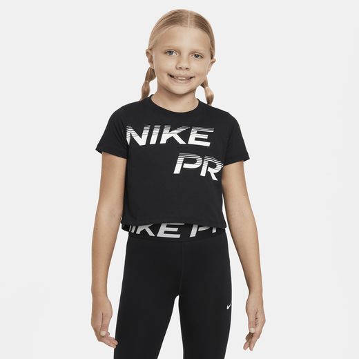 Shop Pro Older Kids Girls Dri FIT Cropped T Shirt Nike KSA