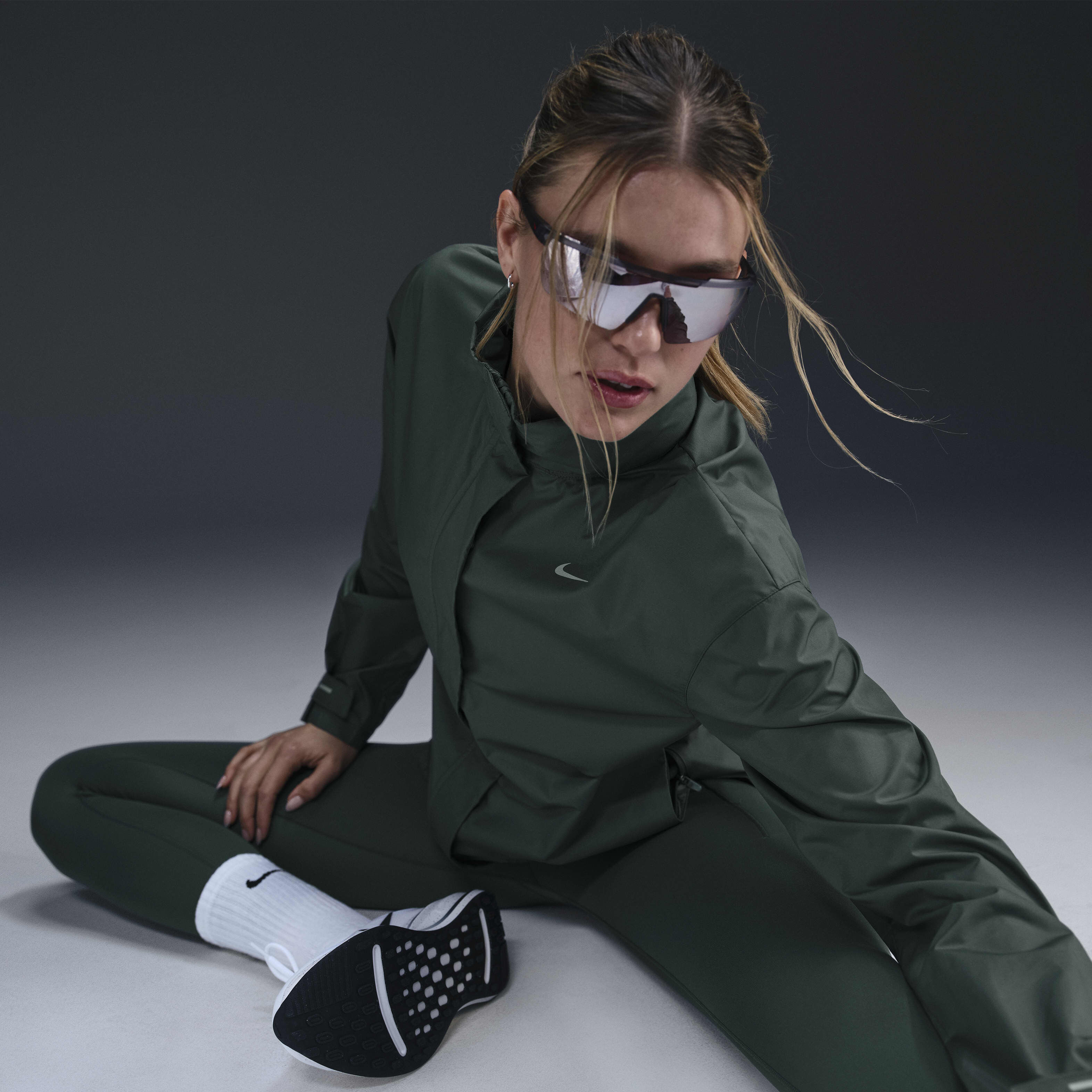 Green nike running jacket cheap