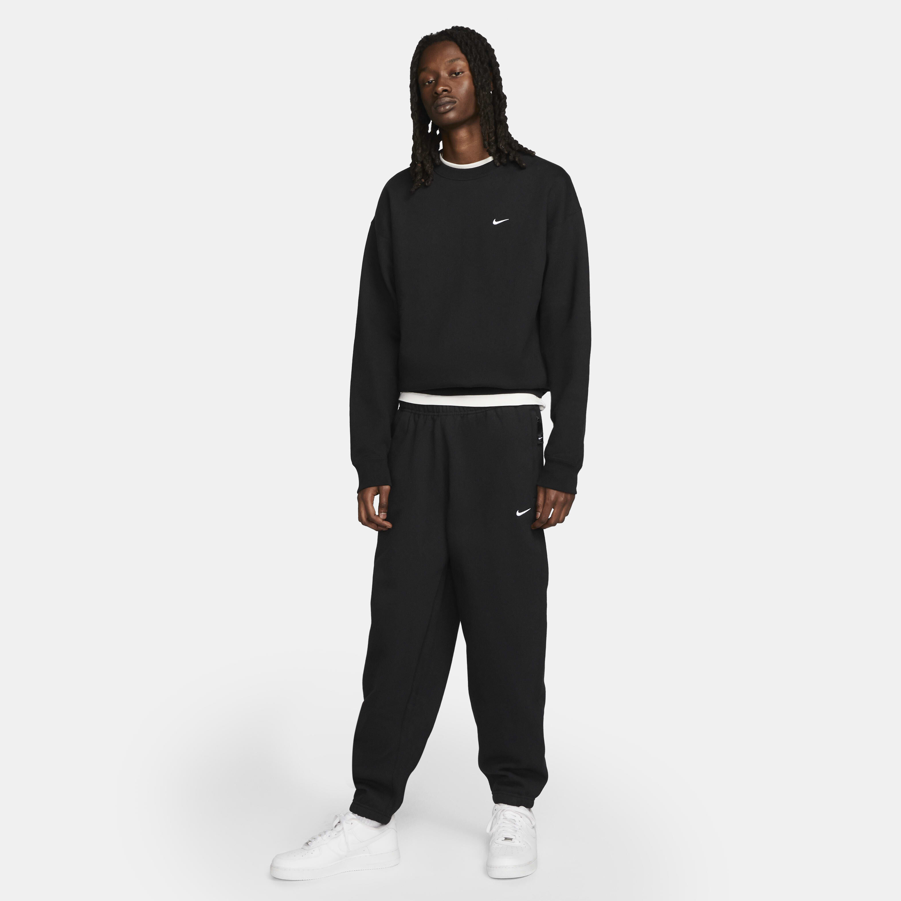 Buy Nike Solo Swoosh Men's Fleece Trousers - Black/White