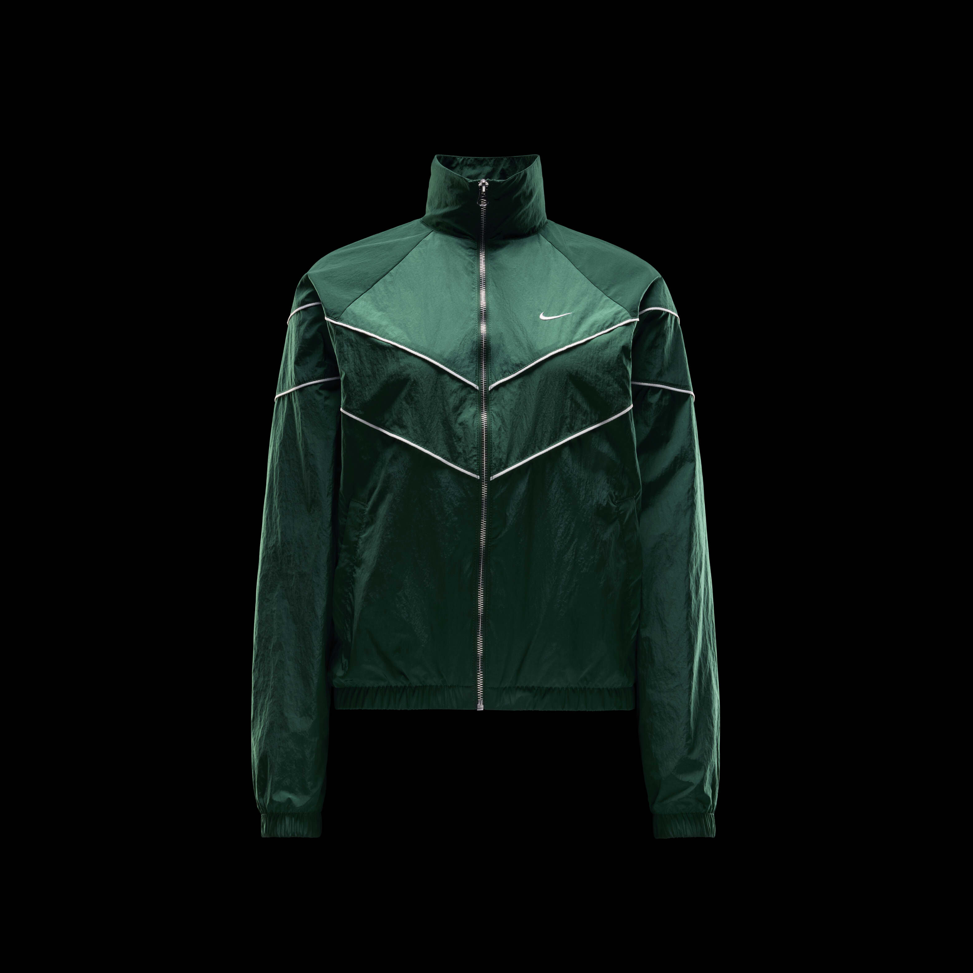 Buy Nike Windrunner Women s Loose UV Woven Full Zip Jacket Gorge Green Sail Nike Saudi Official