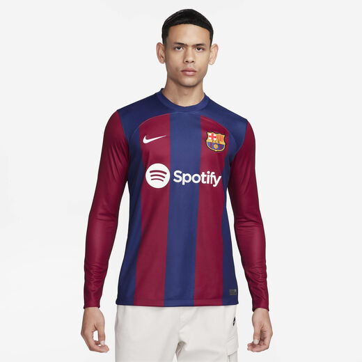 برشلونة-نايكي, F.C. برشلونة 2023/24 الأساسي, تيشيرت كرة القدم نايكي دراي-فت بأكمام طويلة للرجال