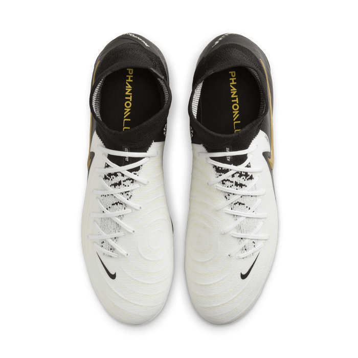 Nike phantom vsn white top and gold