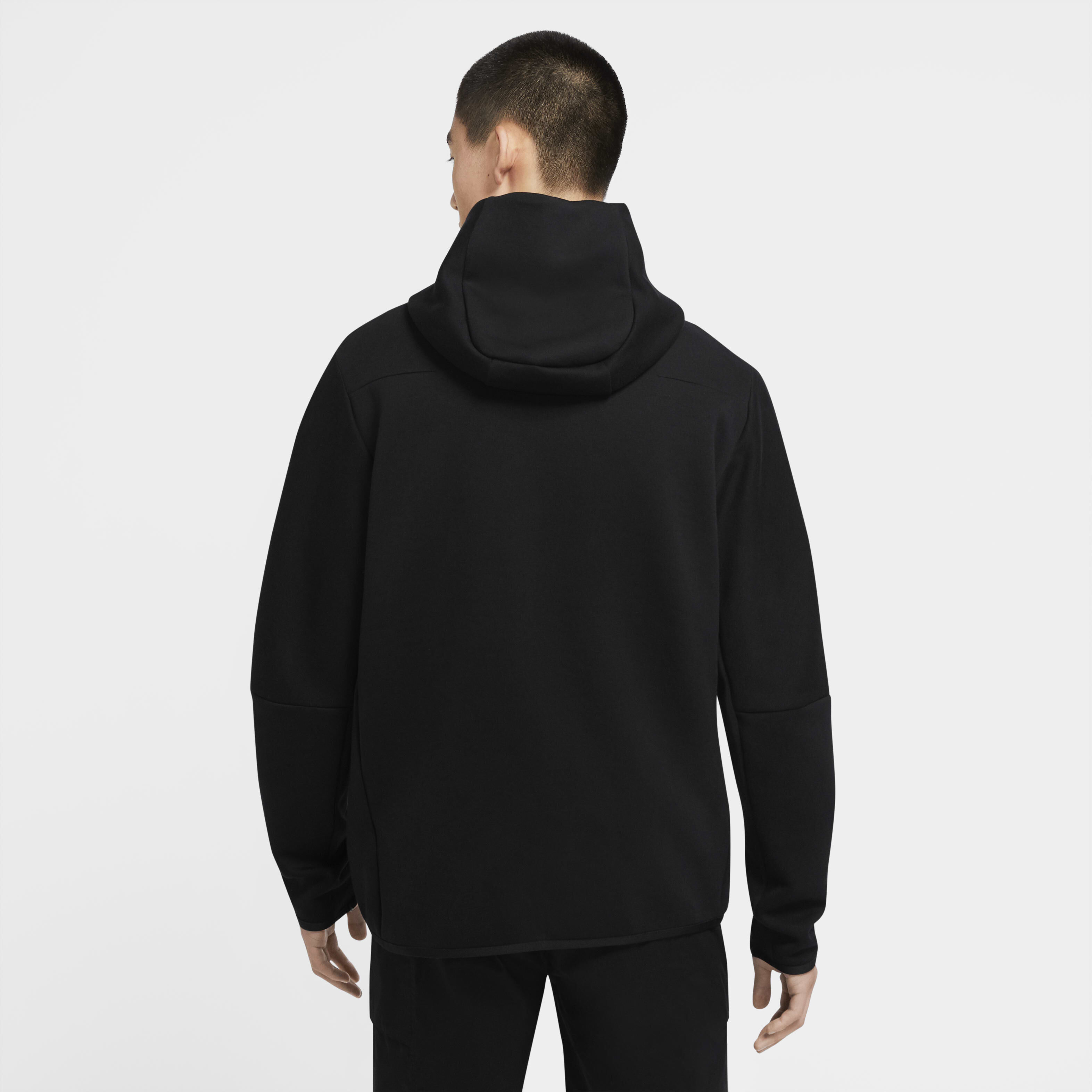 Men's nike tech fleece hoodie black clearance