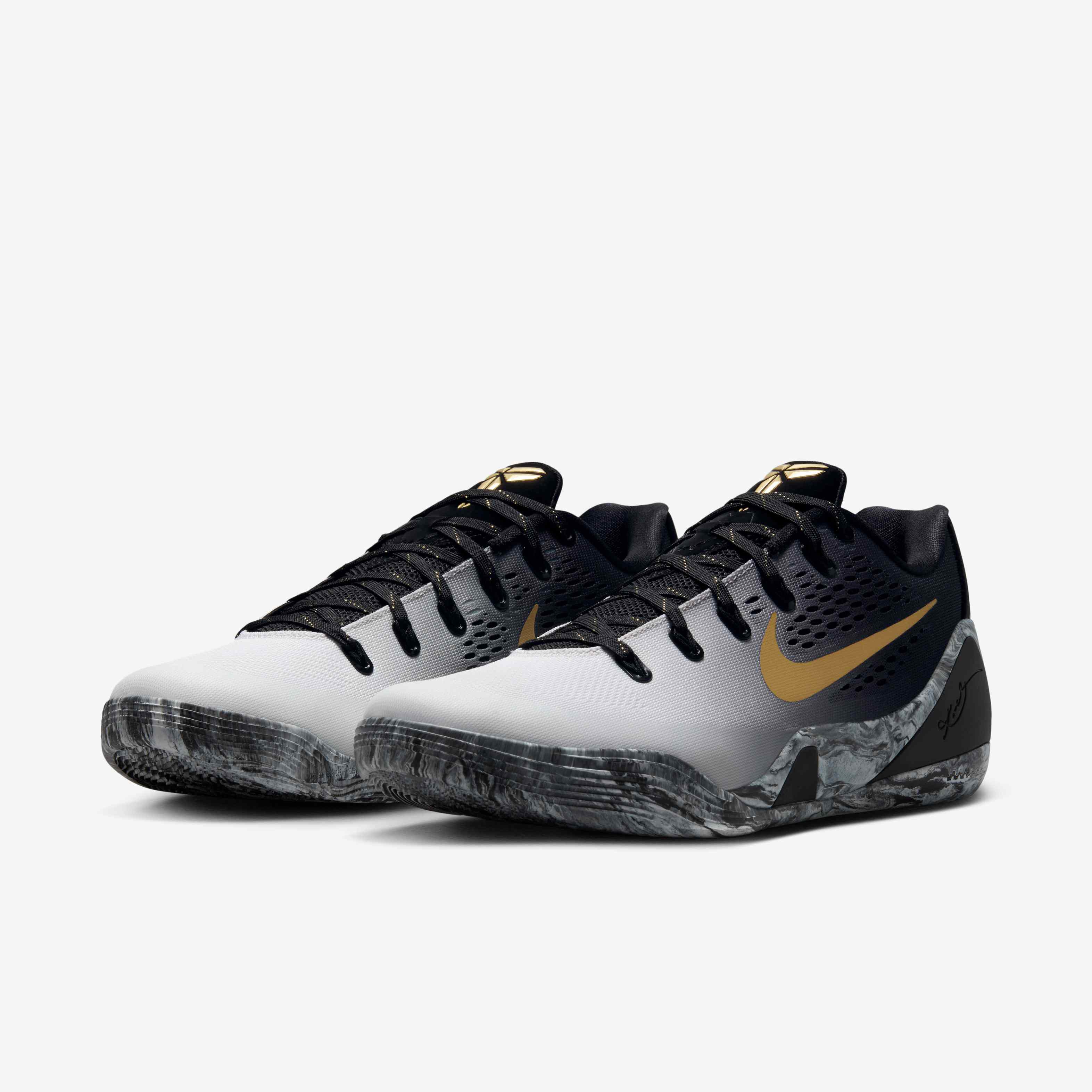 Buy Kobe IX Elite Low Protro Basketball Shoes - Black/White