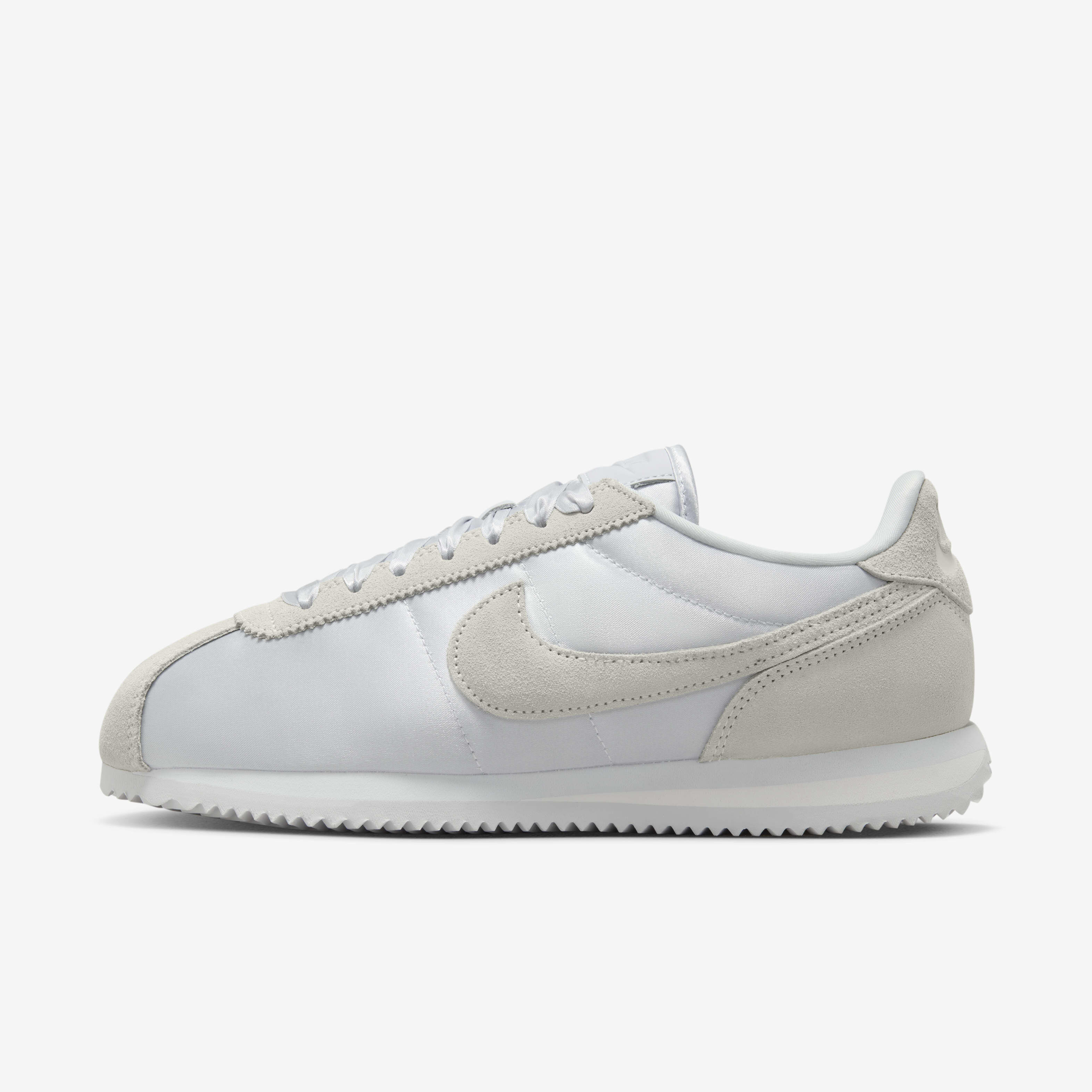 Buy Nike Cortez Textile Women s Shoes Pure Platinum Platinum Tint Pure Platinum Nike Saudi Official