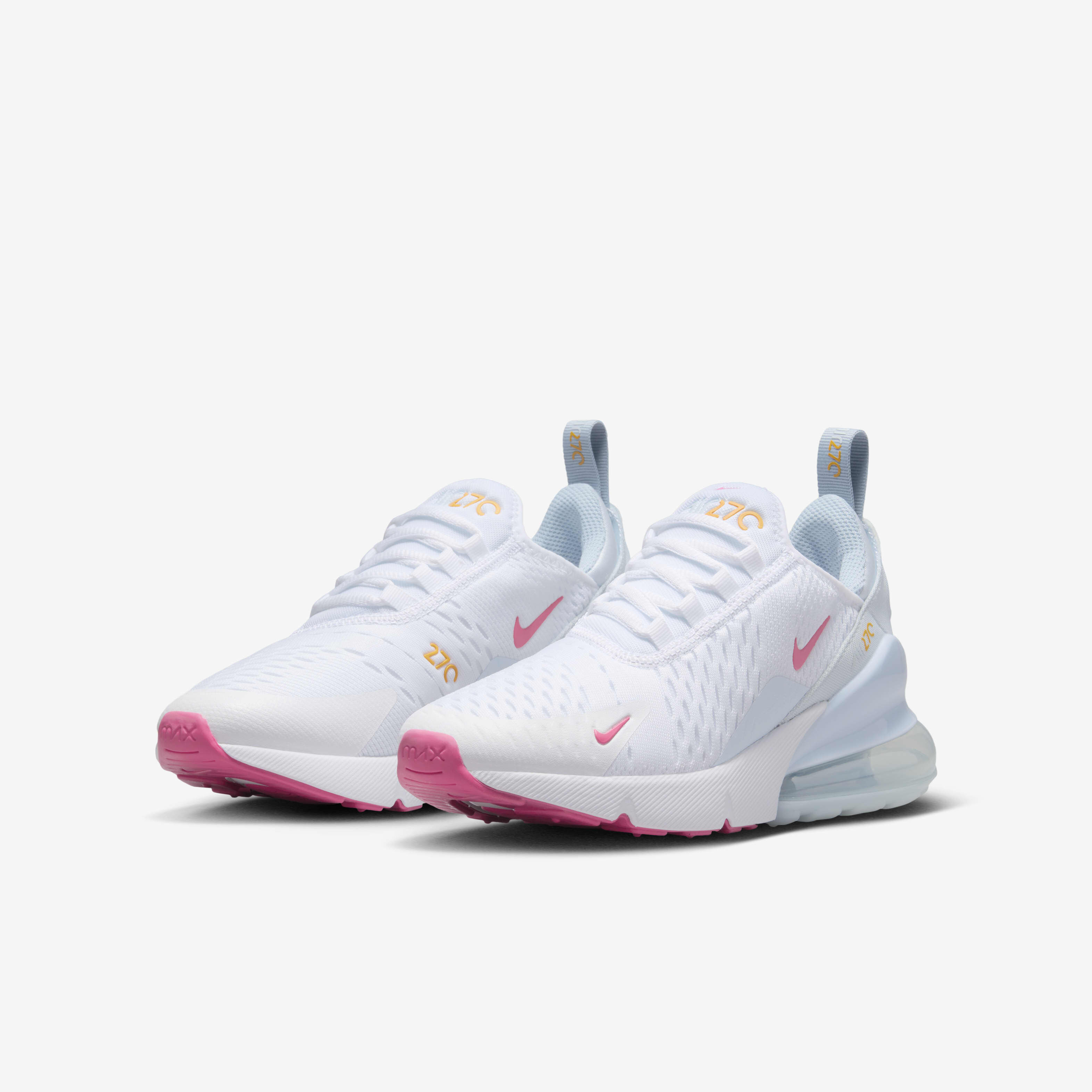 Nike air max 270 junior pink and white outlet