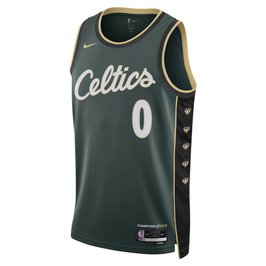 Men 0 Jayson Tatum Jersey City Edition Gray Boston Celtics Jersey Player