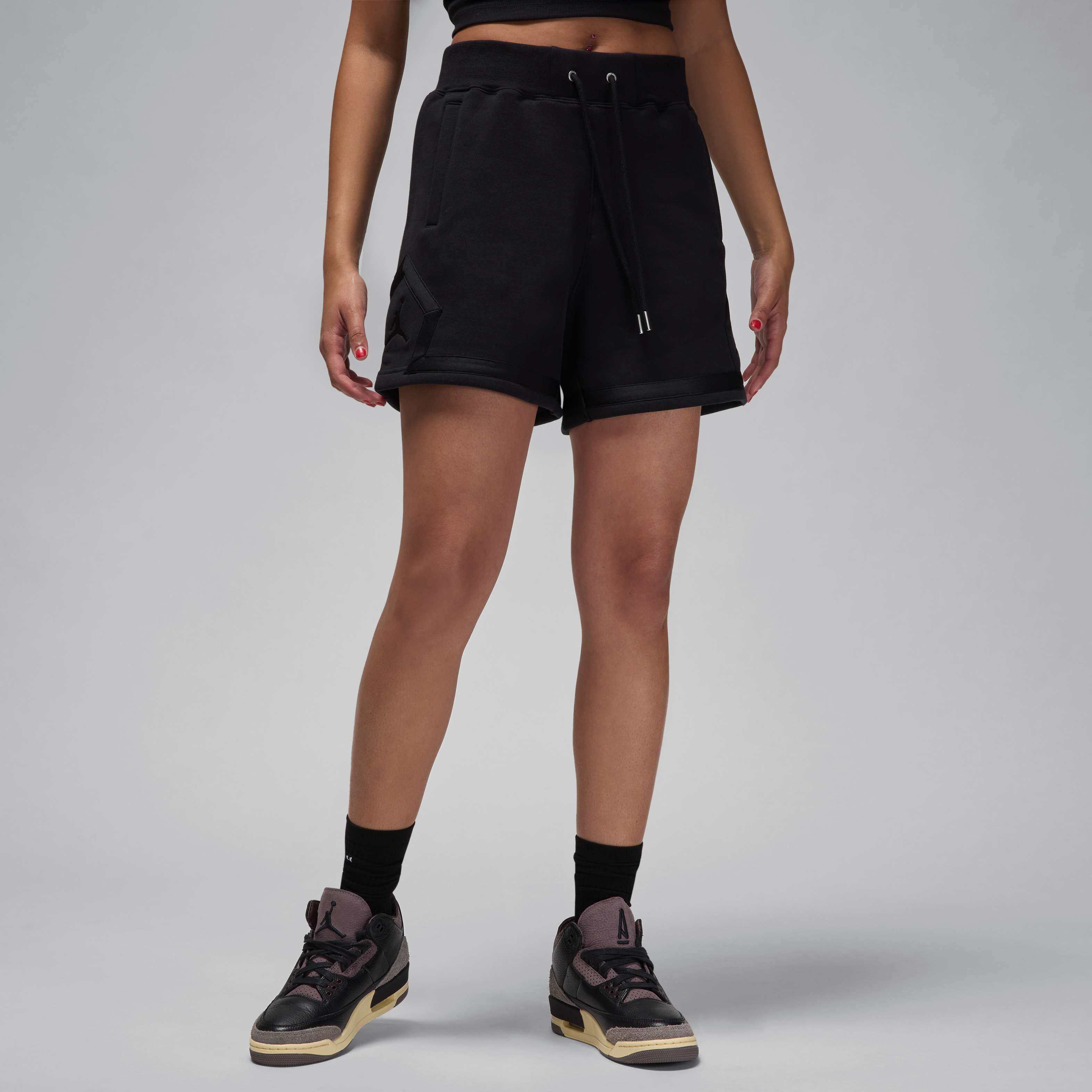 Buy Jordan Flight Fleece Women's Diamond Shorts - Black/Off