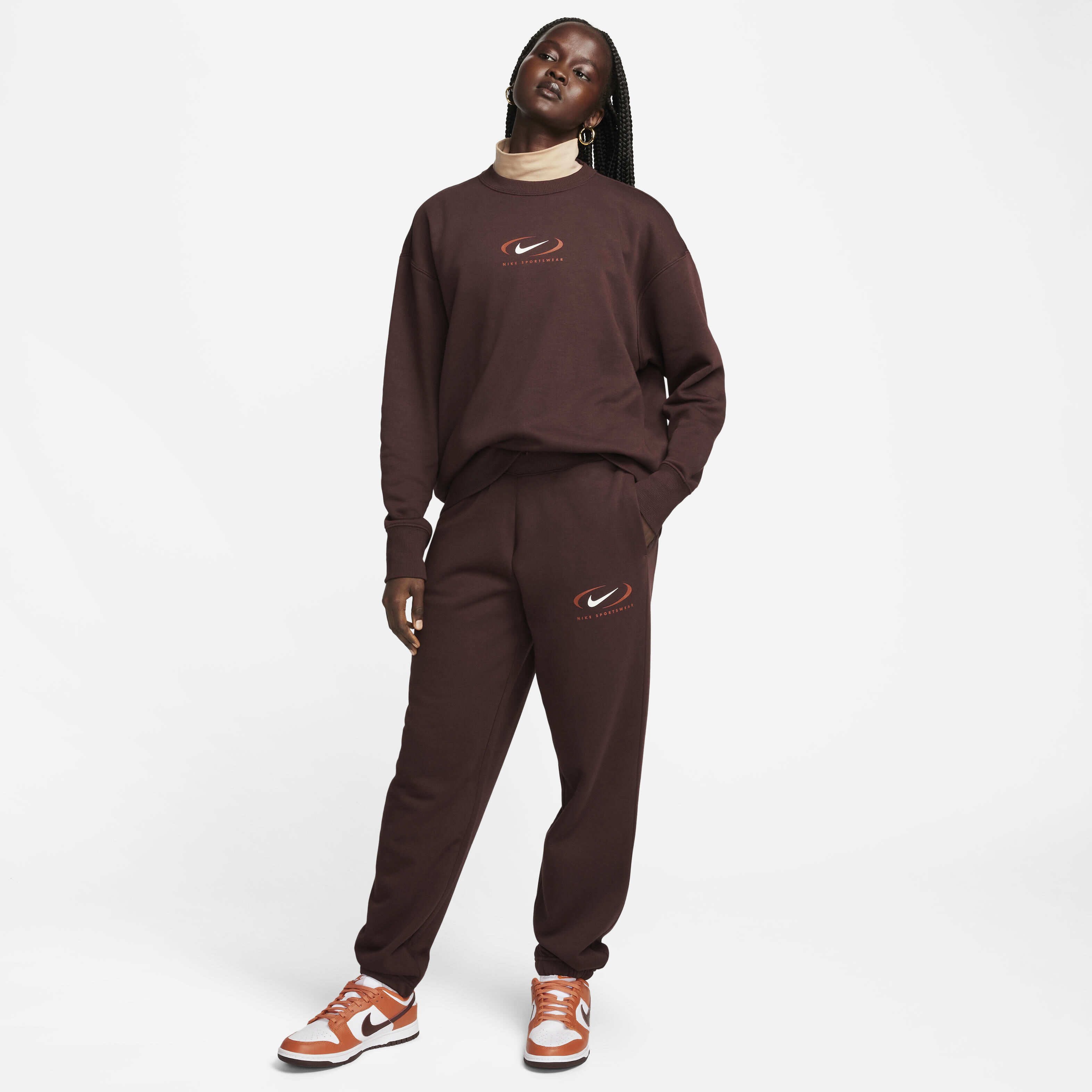 ★NIKE☆Nike Sportswear Phoenix Fleece Nike Sportswear Phoenix Fleece Logo Light Orewood Quarter