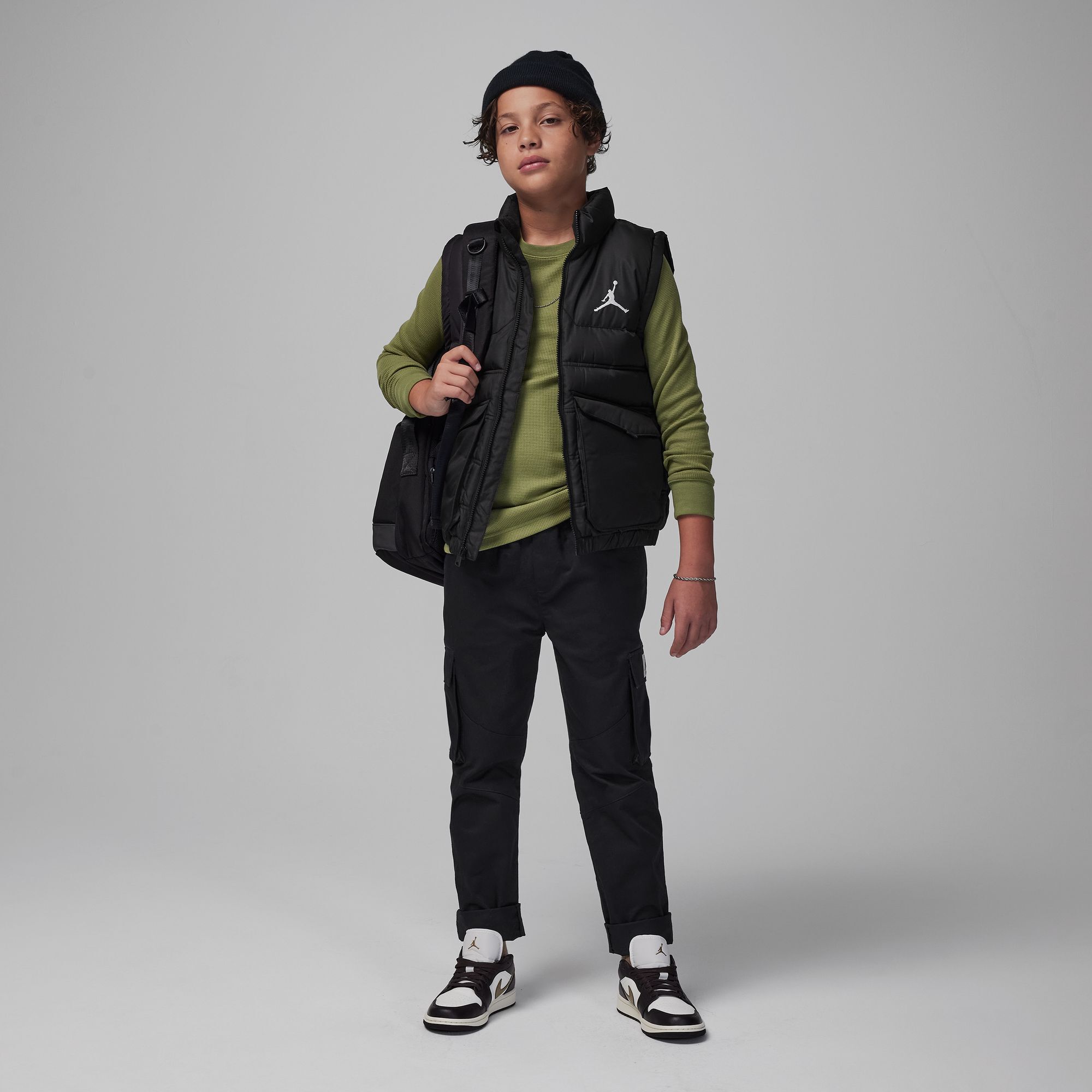 Jordan MJ Essentials Waffle Knit Long Sleeve Tee image number 2