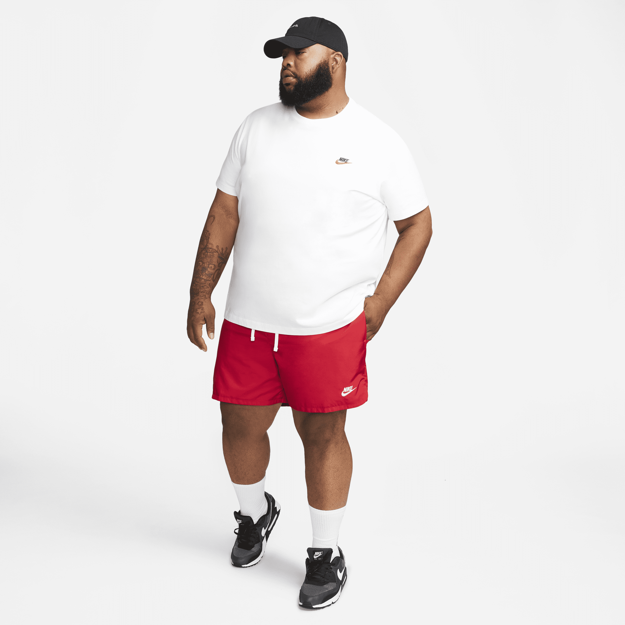 Nike woven shorts red top