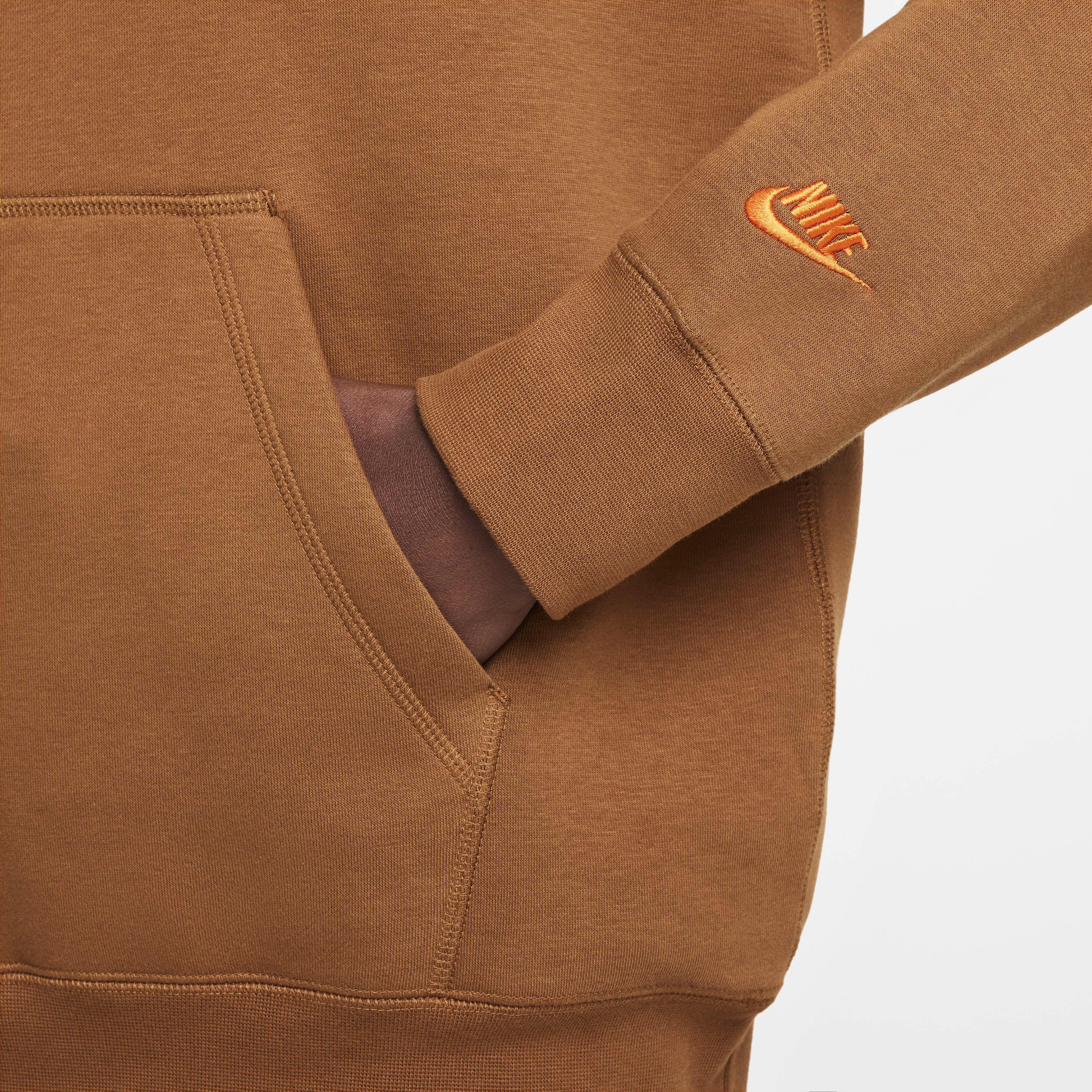 Nike sportswear club hoodie orange cheap