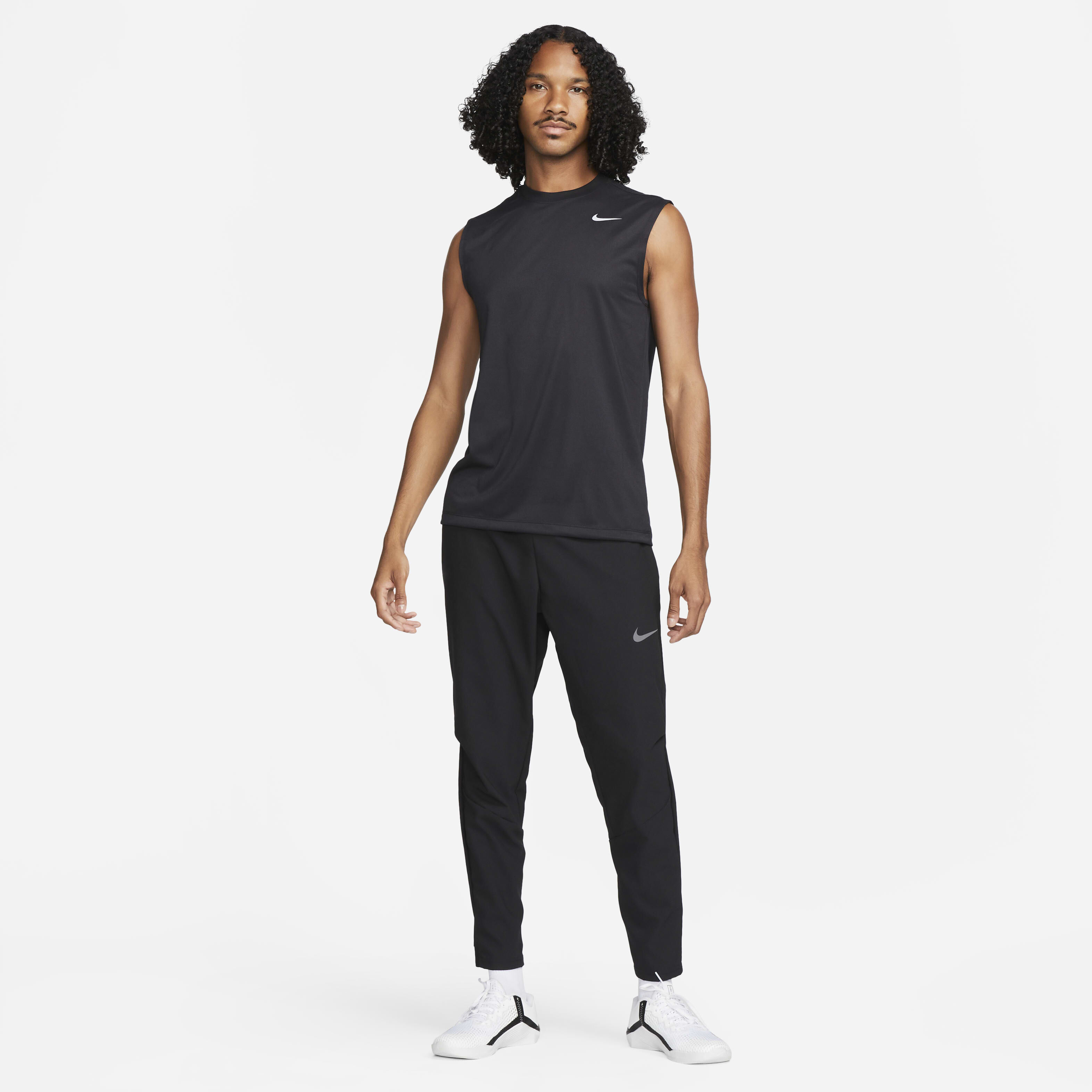 ■Nike■ Dry Fit Legend Sleeveless Fitness T-Shirt M Black M Nike Dri-FIT Legend Sleeveless Fitness T-Shirt - Men's - Als.com
