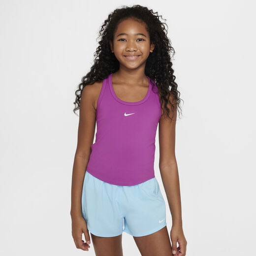 Kids' Sleeveless Tank Tops-Nike, Nike One Fitted, Older Kids' (Girls') Dri-FIT Tank Top Kids' Sleeveless Tank Tops-Nike, Nike One Fitted, Older Kids' (Girls') Dri-FIT Tank Top