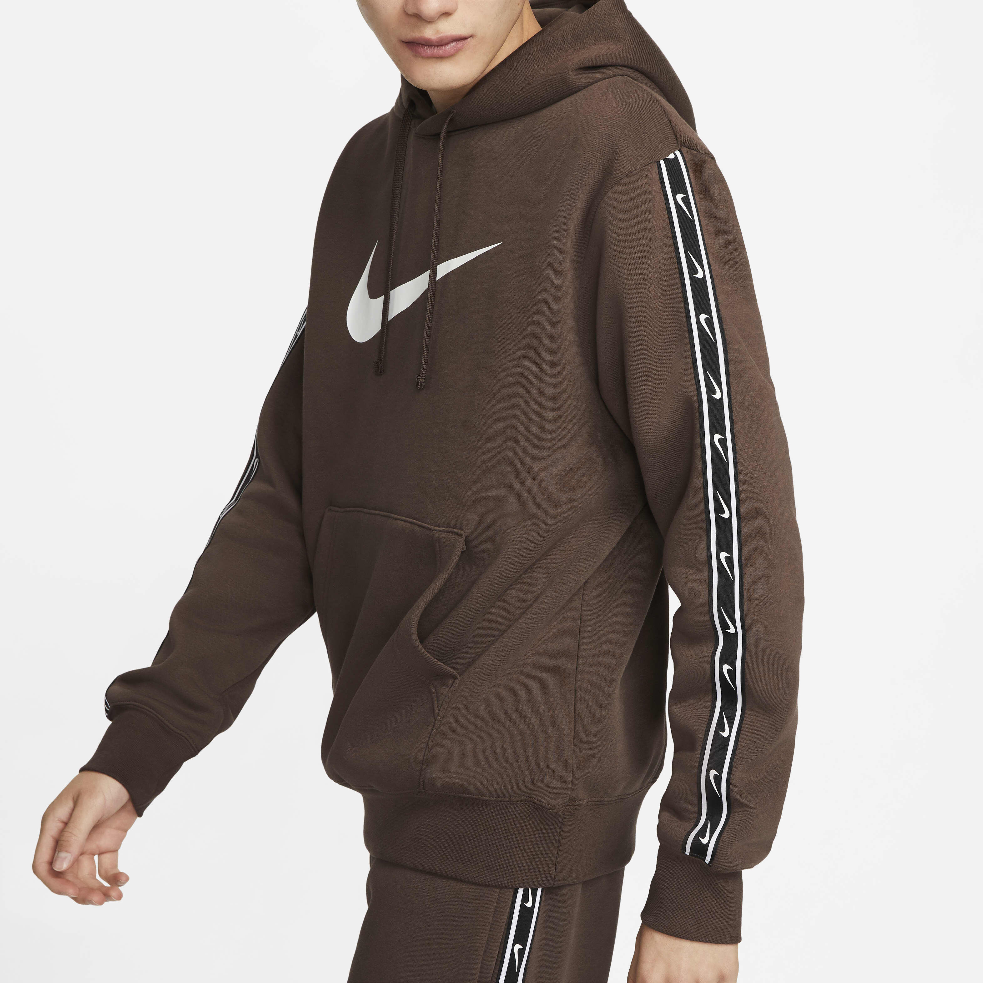 Nike repeat tape fleece overhead hoodie hotsell