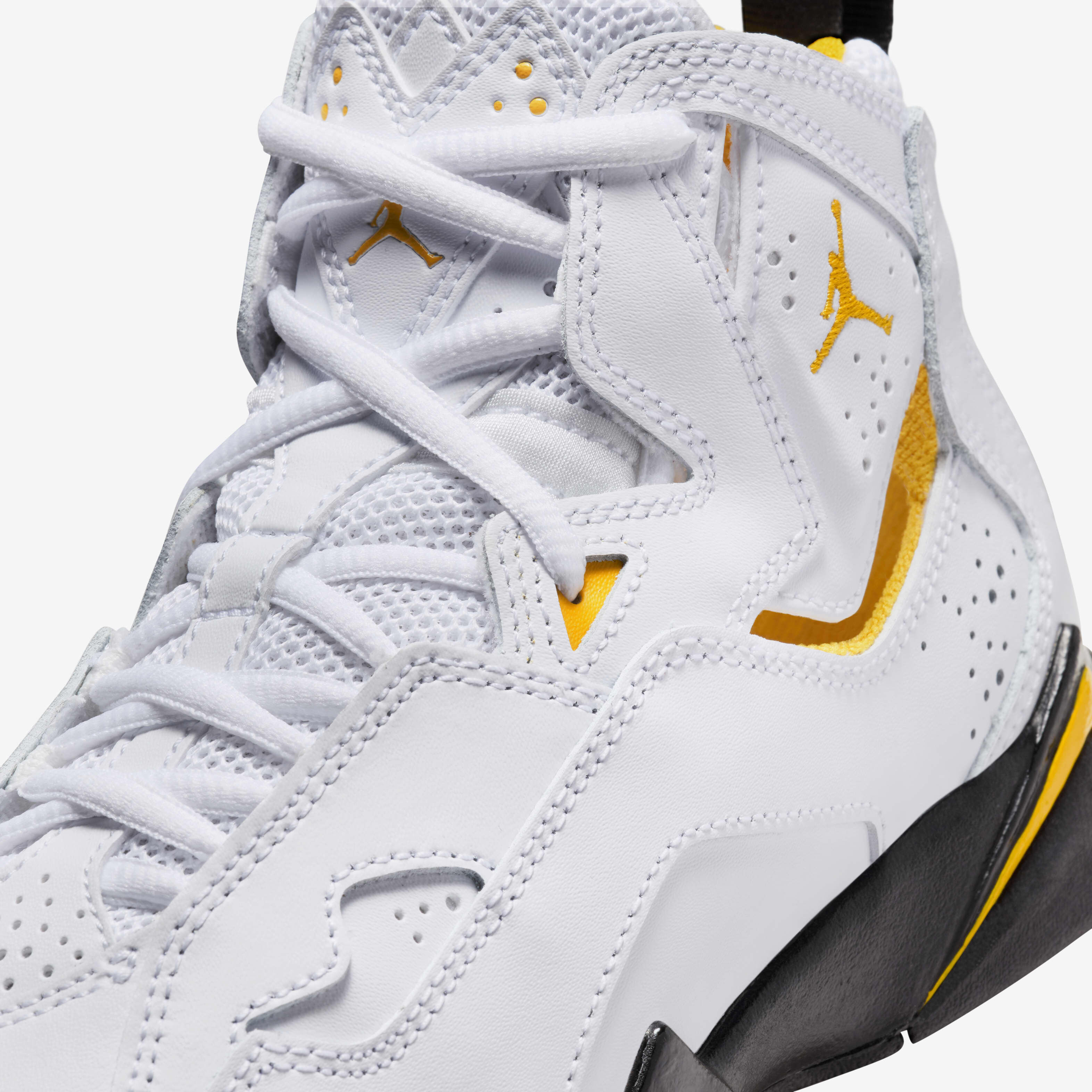 Buy Jordan True Flight Older Kids' Shoes - White/Yellow Ochre