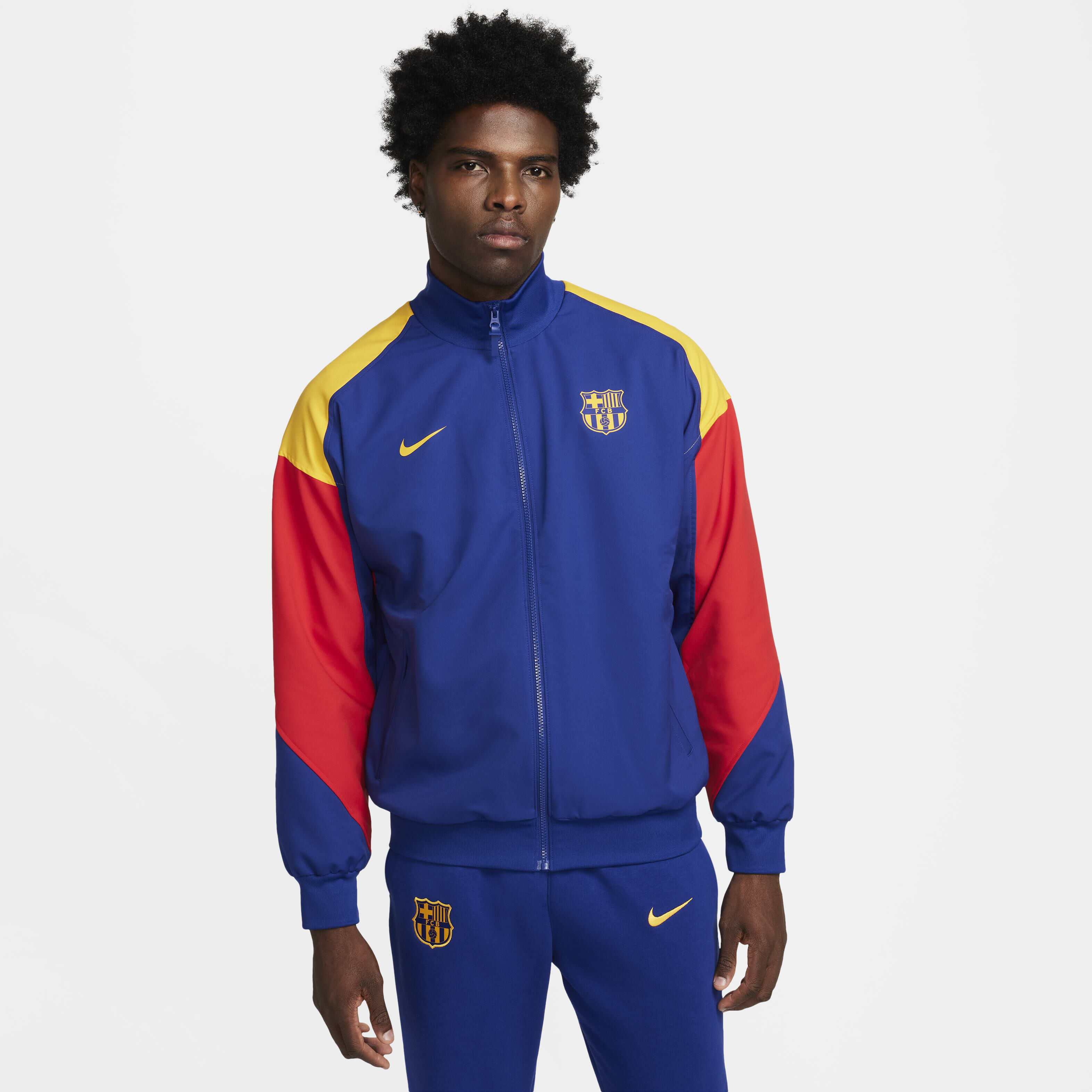 Buy F.C. Barcelona Strike Men s Nike Dri FIT Football Tracksuit Jacket Nike Saudi Official