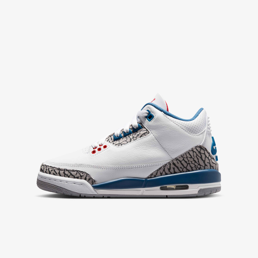 أحذية وسنيكرز للأطفال-جوردن, Air Jordan 3 Retro "True Blue", حذاء للأطفال الكبار