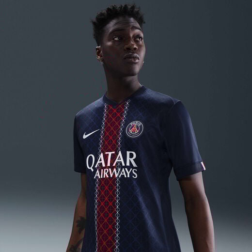 Kits & Jerseys-Nike, Paris Saint-Germain 2025/26 Stadium Home, Men's Nike Dri-FIT Football Replica Shirt