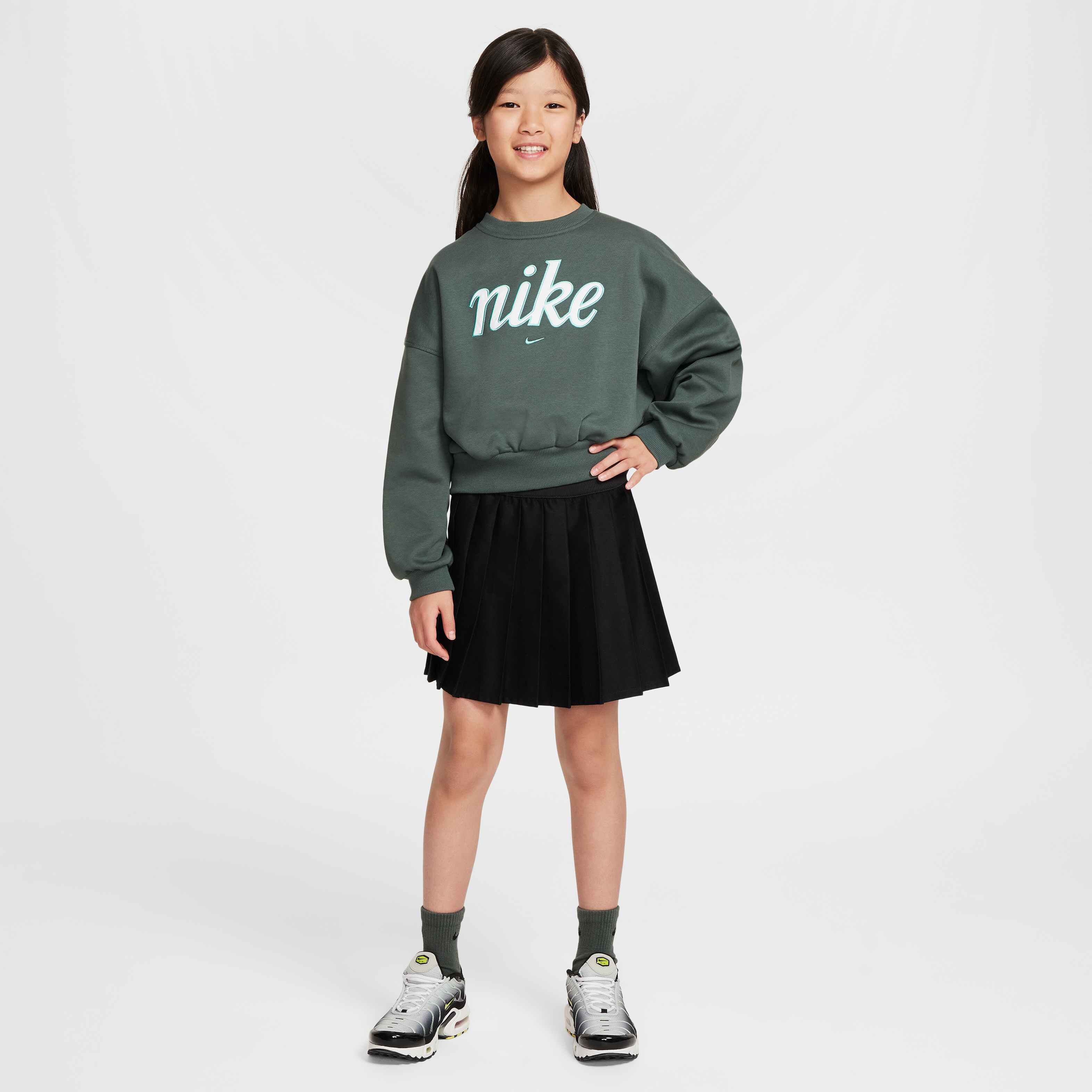 Buy Nike Sportswear Club Fleece Girls Boxy Crew Neck Sweatshirt Nike Saudi Official