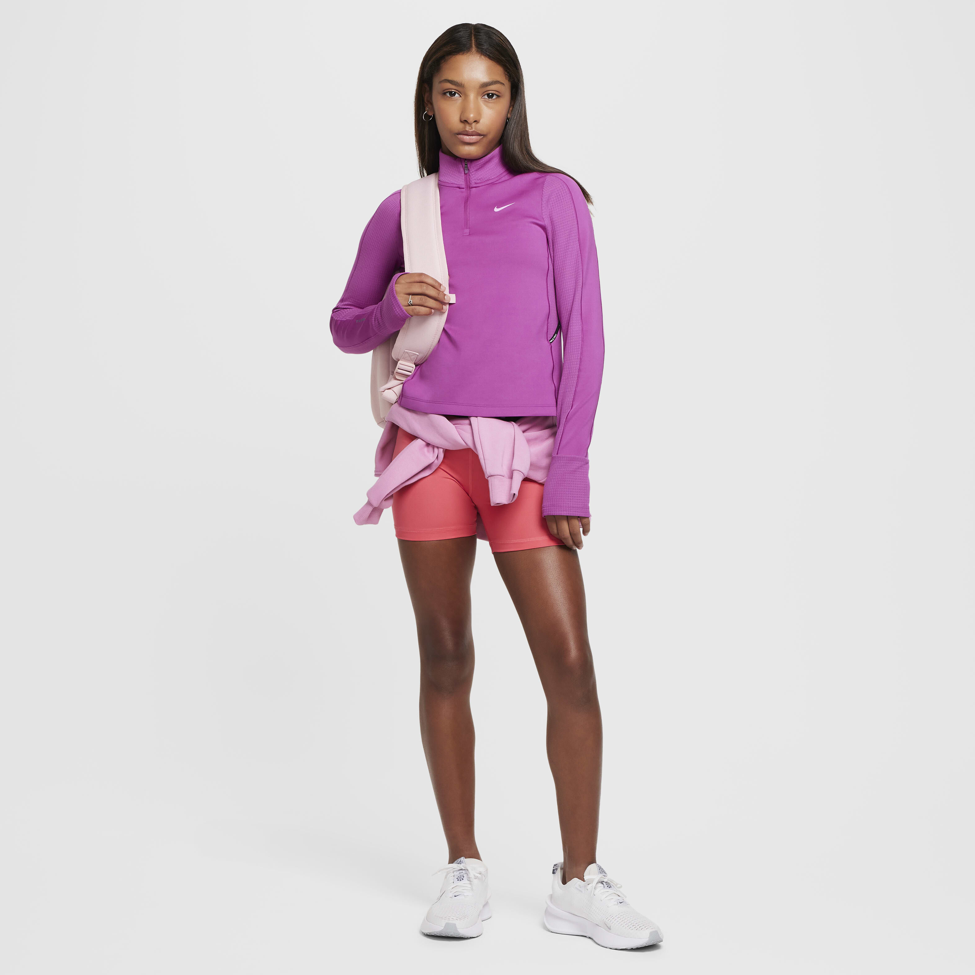 Buy Nike Pro Girls' Therma-FIT 1/2-Zip Top - Hot Fuchsia/Beyond