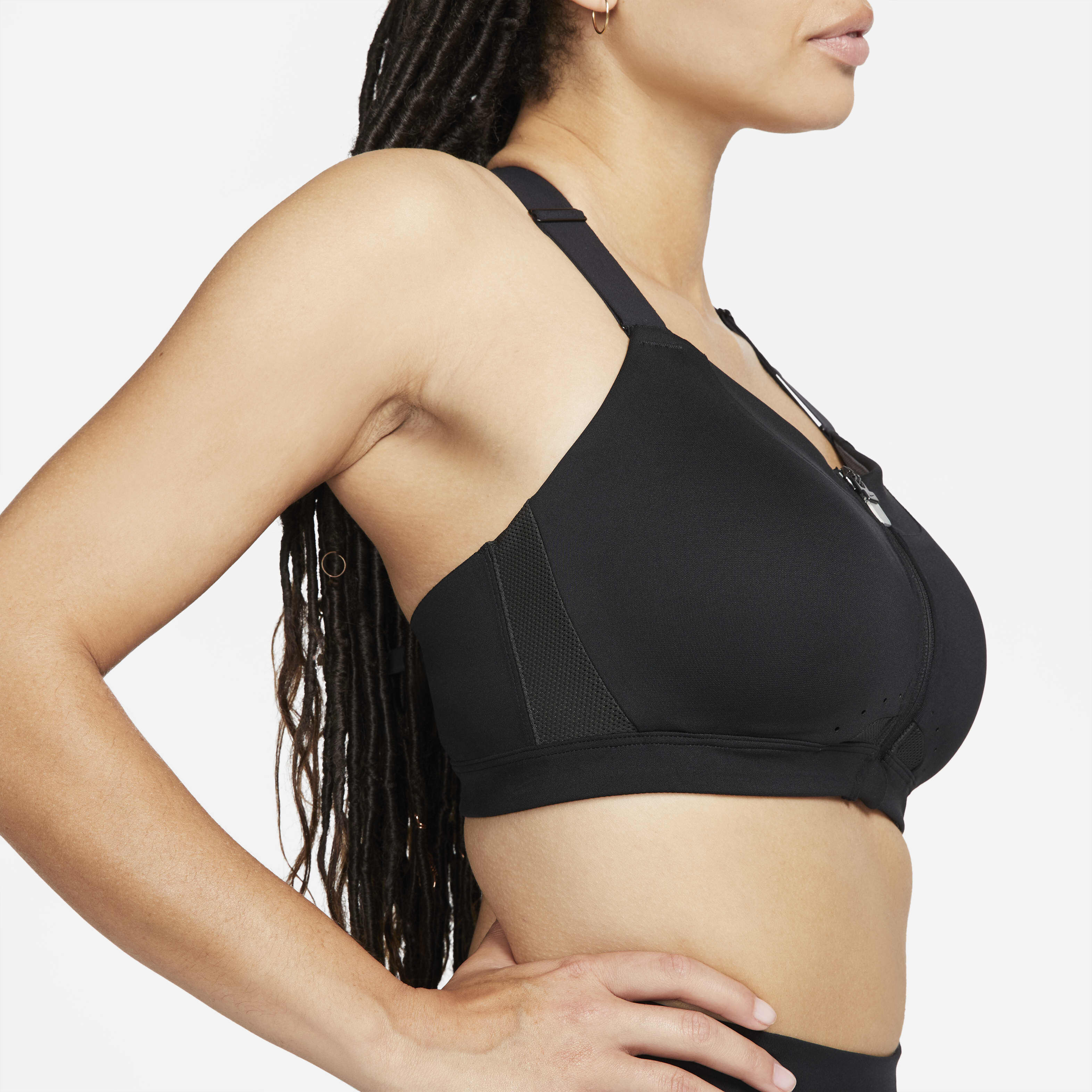 Nike zip up bra discount