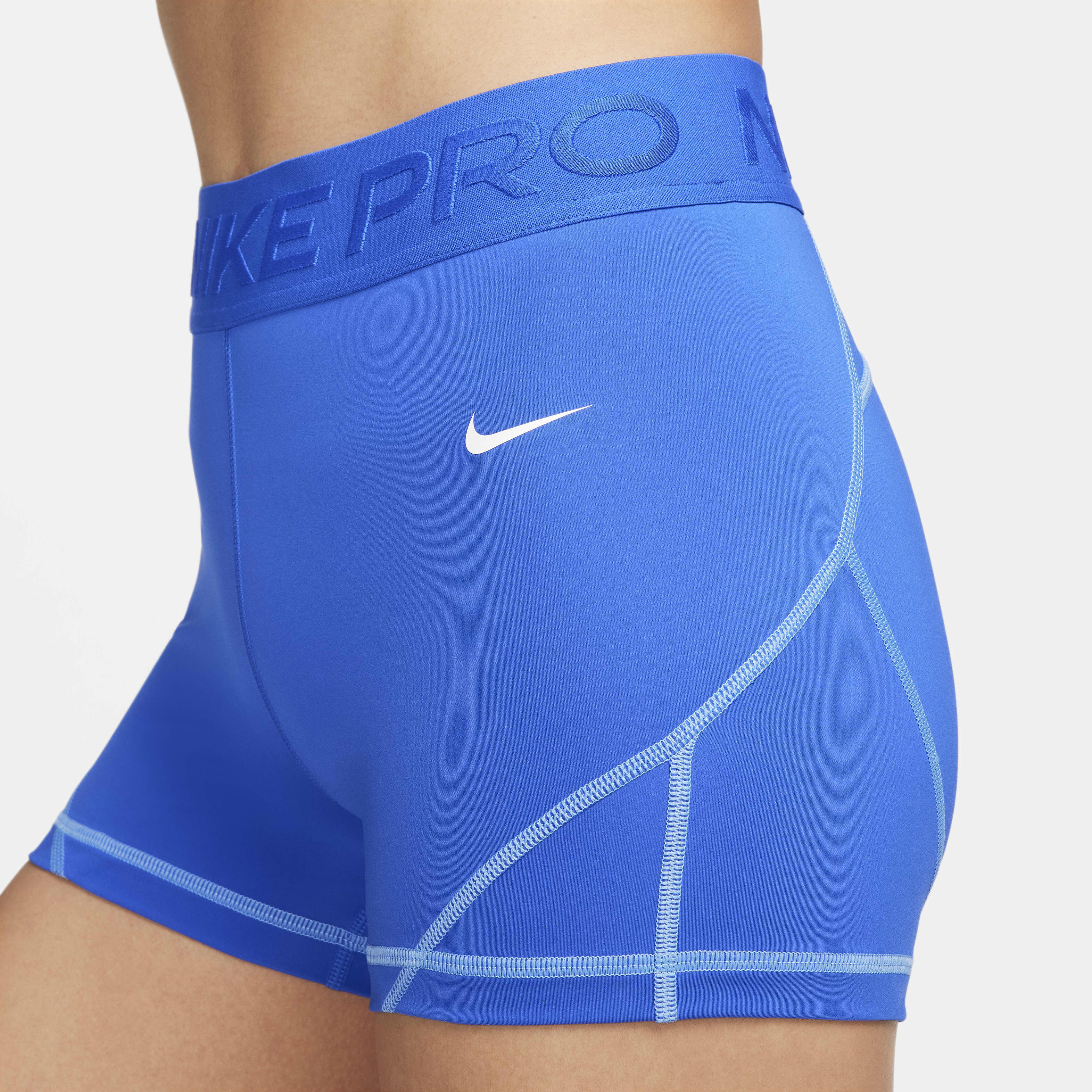 Nike pro shorts women's blue discount