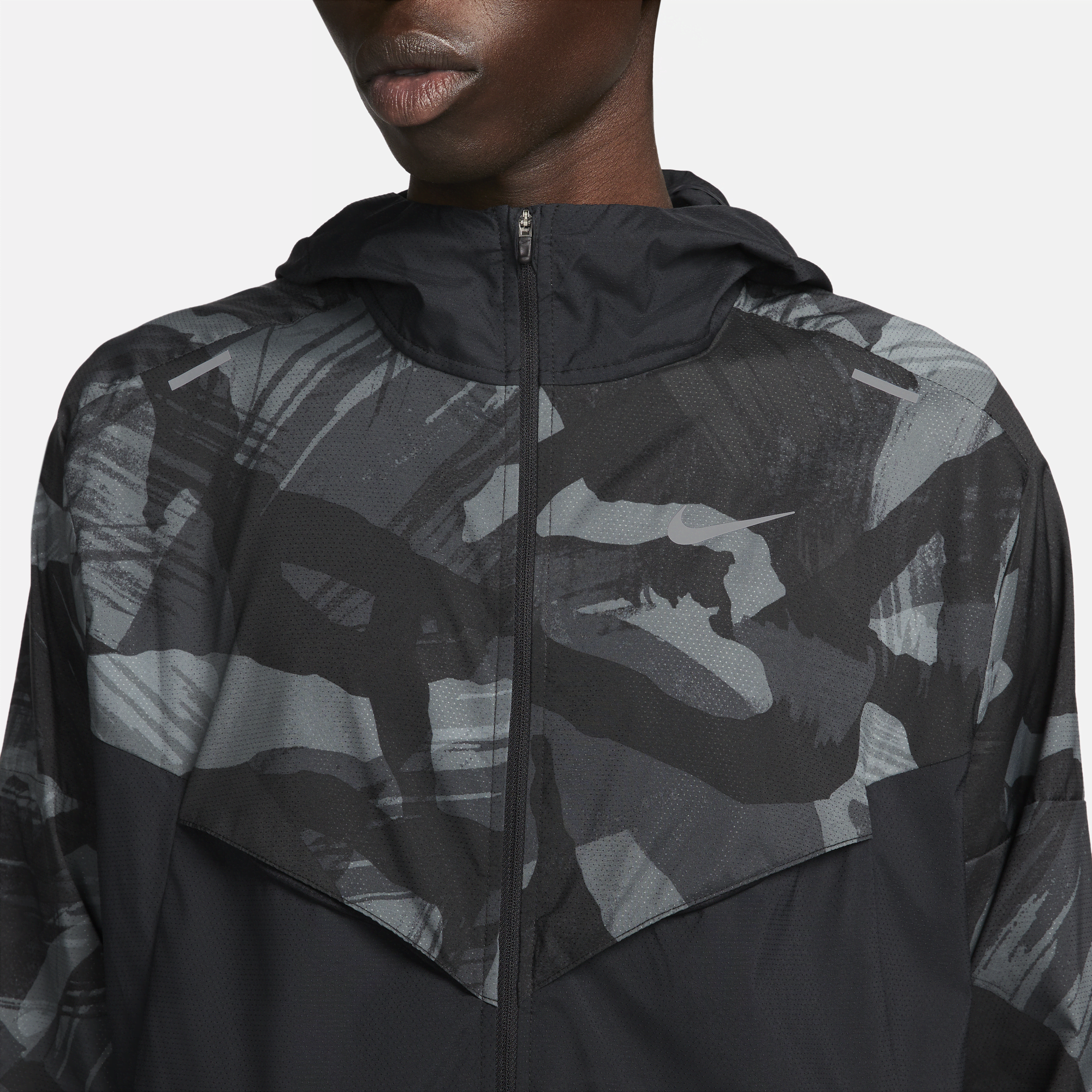 Nike grey hotsell camo jacket