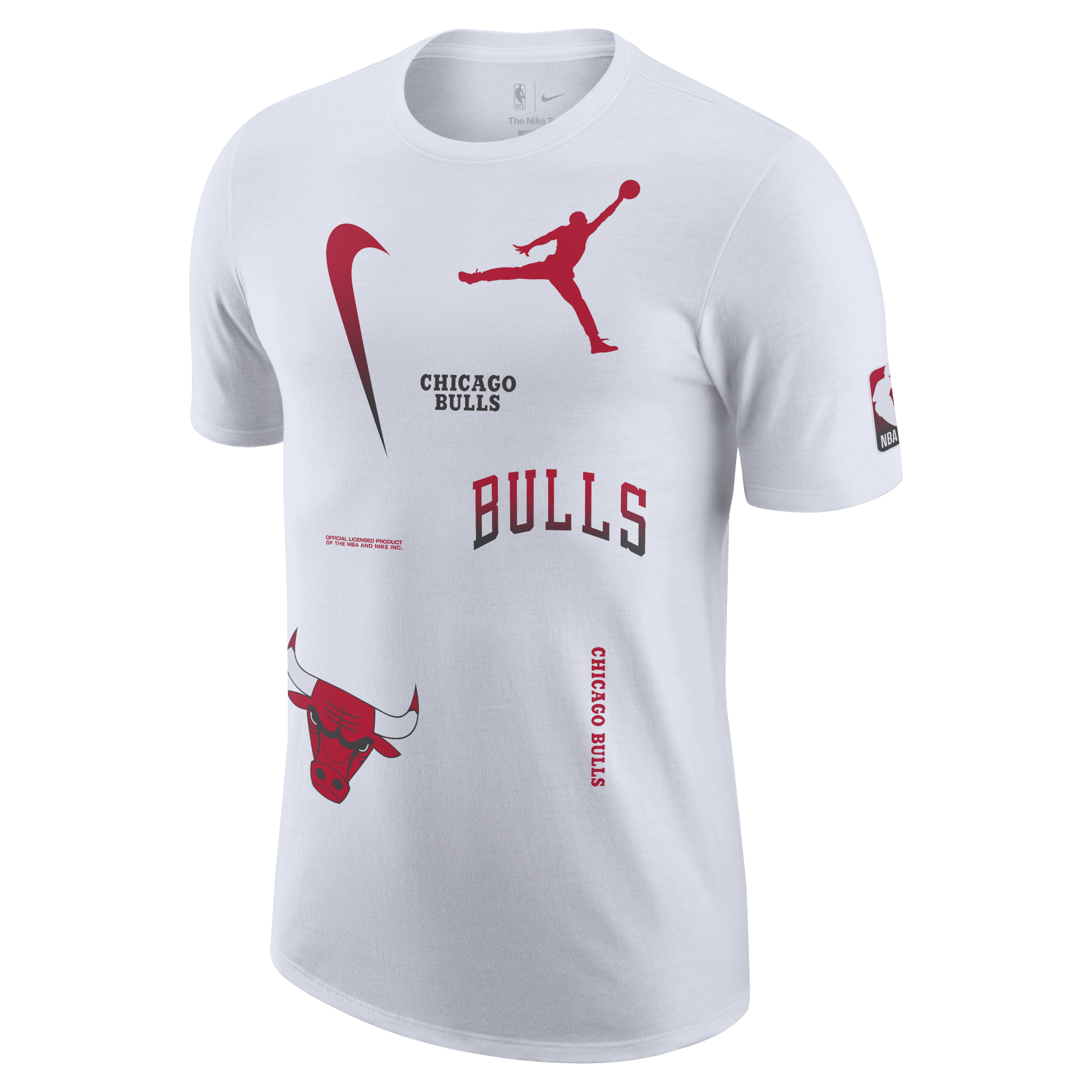 Chicago Bulls Nike Essential Logo T-Shirt - White - Mens