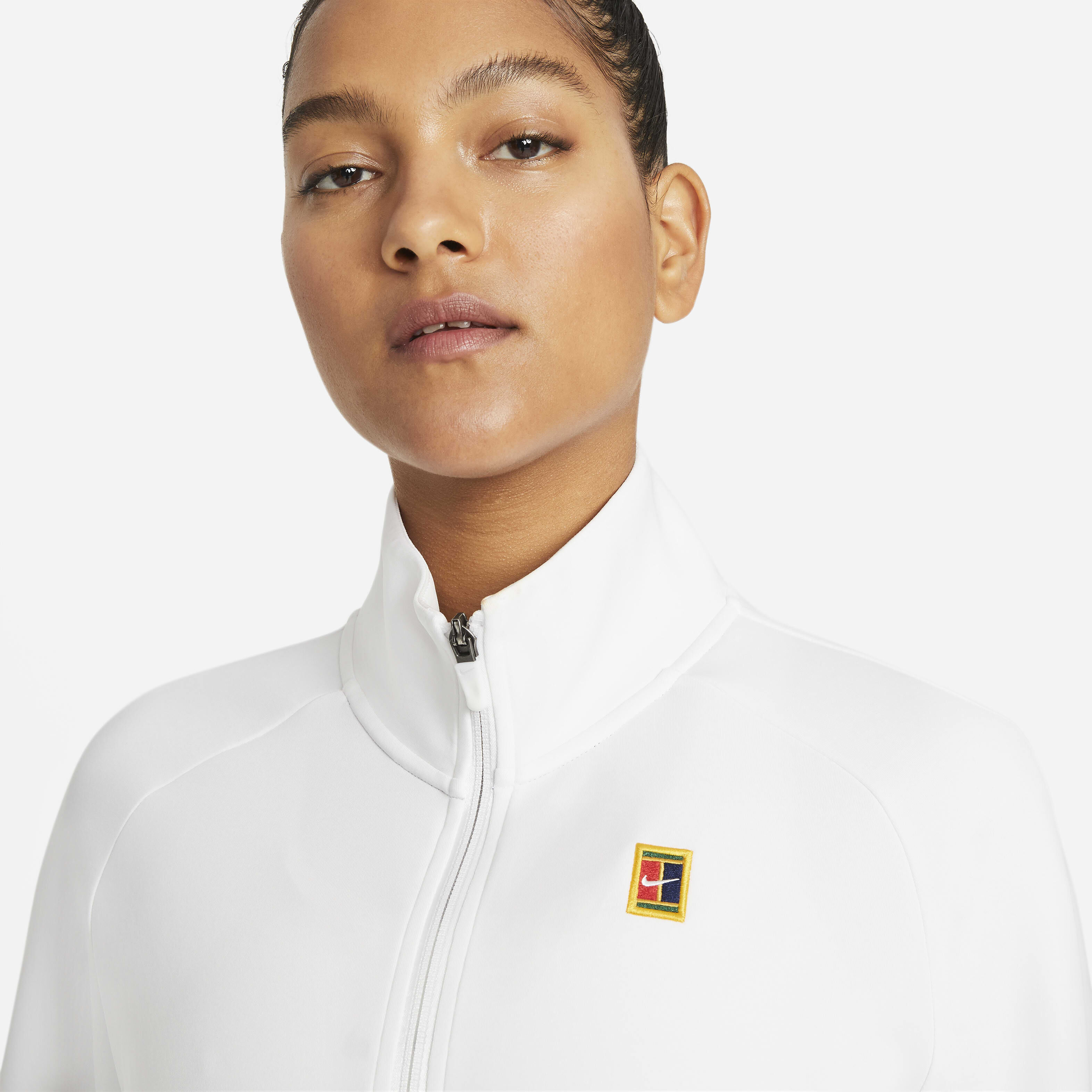Buy NikeCourt Women s Full Zip Tennis Jacket White White Nike Saudi Official