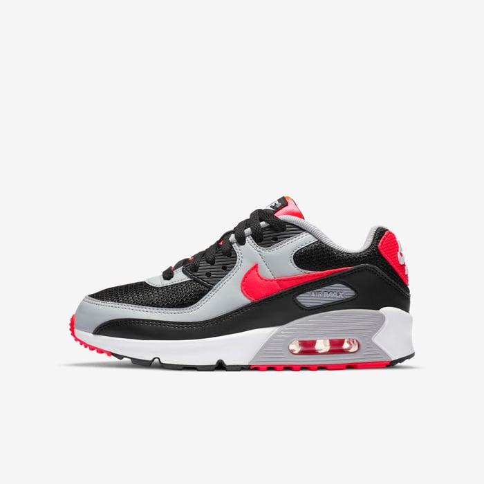 Buy Nike Air Max 90 LTR Older Kids' Shoes Black/White/Wolf Grey