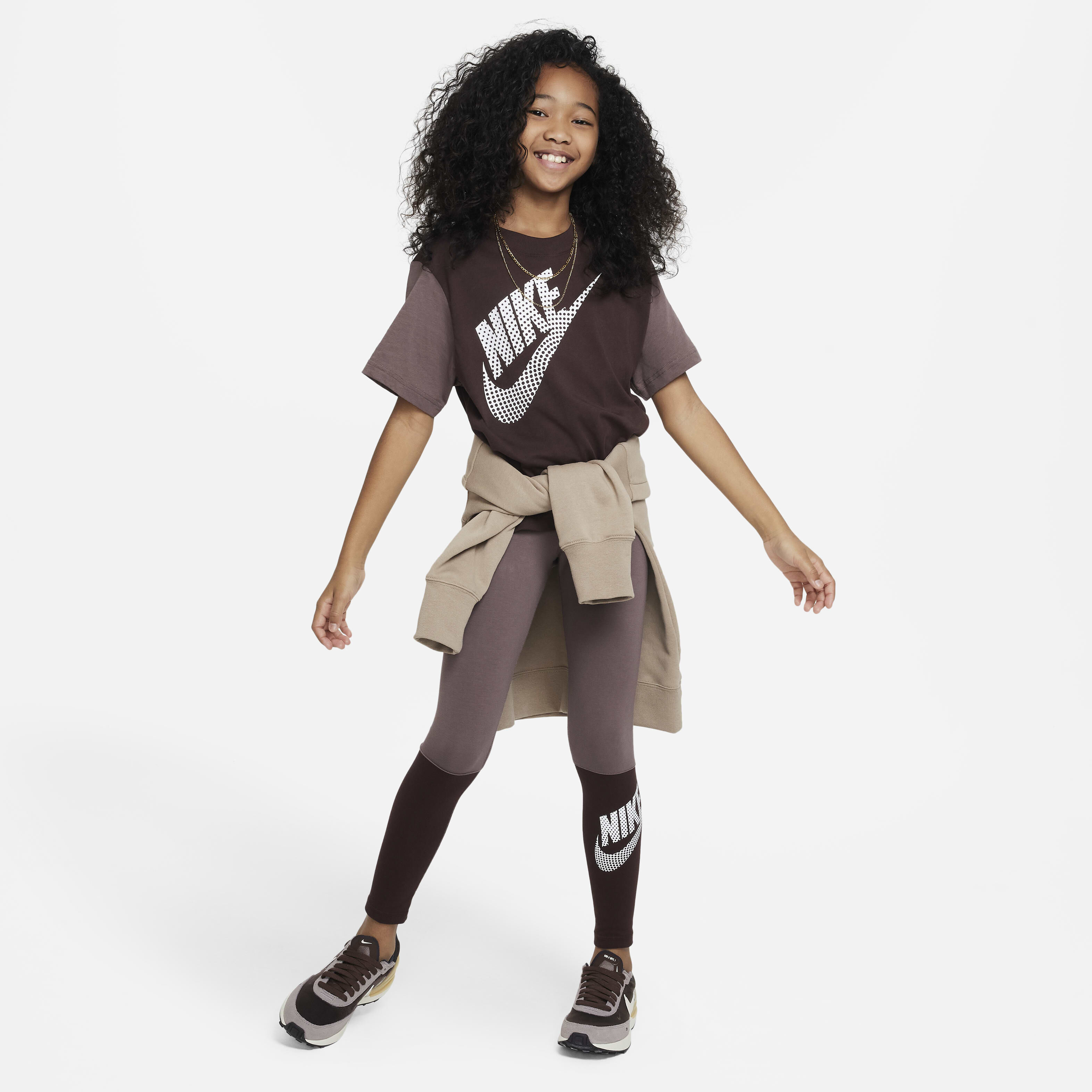 Buy Nike Sportswear Favourites Older Kids Girls High Waisted Dance Leggings Plum Eclipse Earth Nike Saudi Official