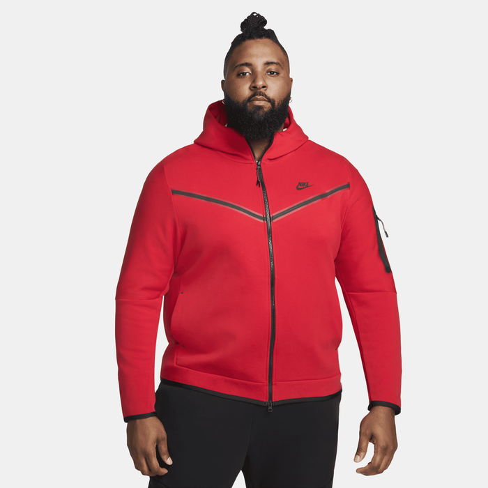 Nike red full zip hoodie hotsell