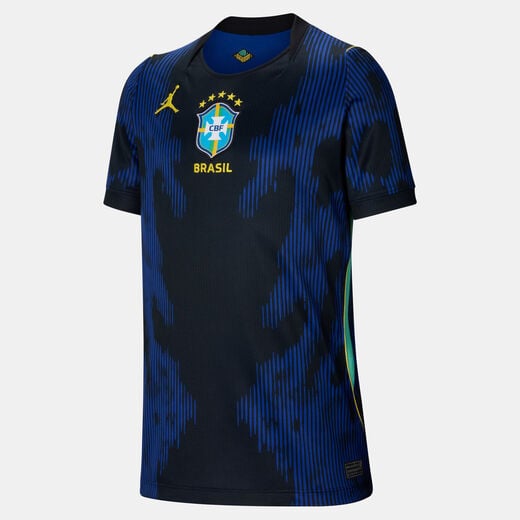 New In Kids'-JRDN, Brazil 2026 Stadium Away, Older Kids' Jordan Dri-FIT Football Replica Shirt