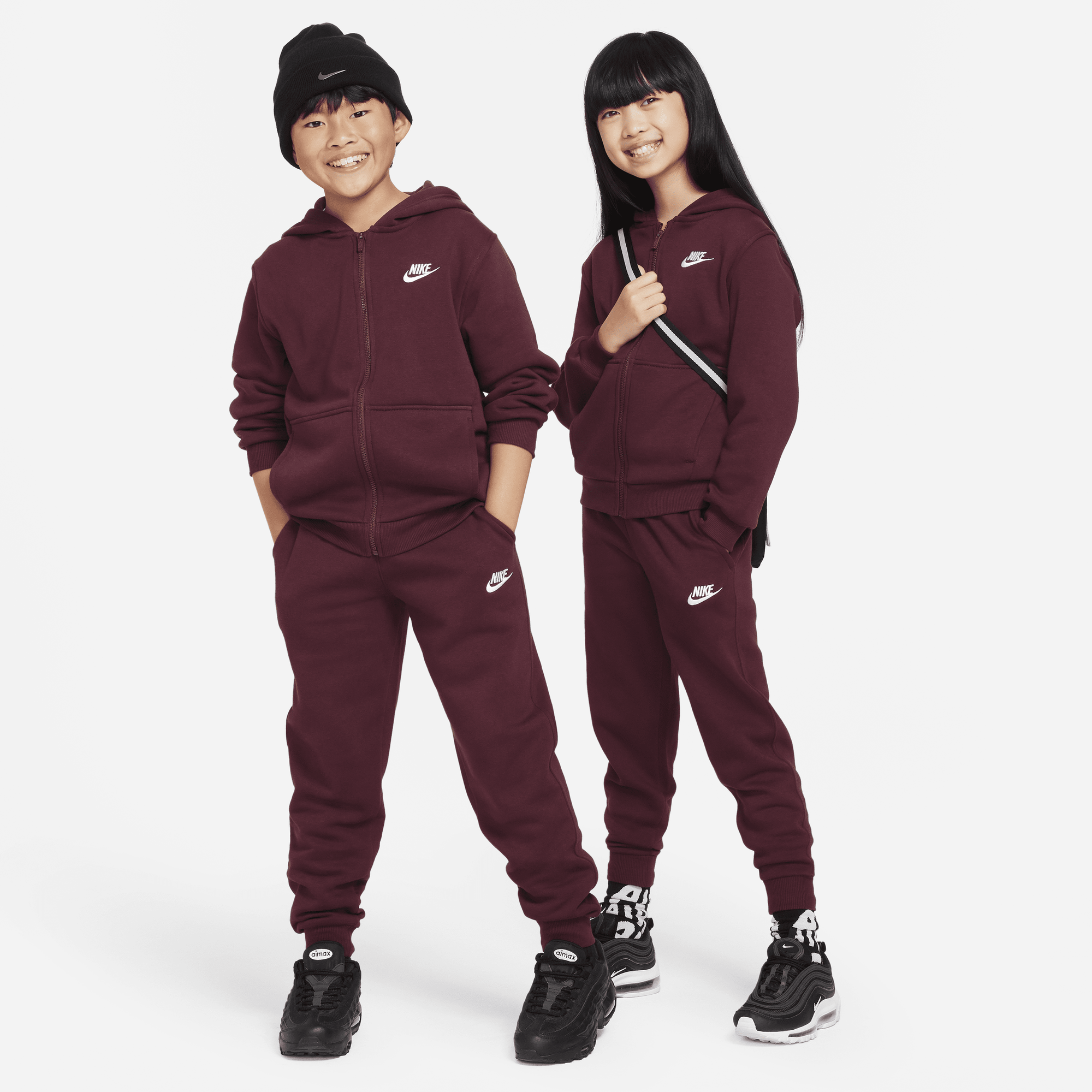 Nike sportswear club fleece sale burgundy