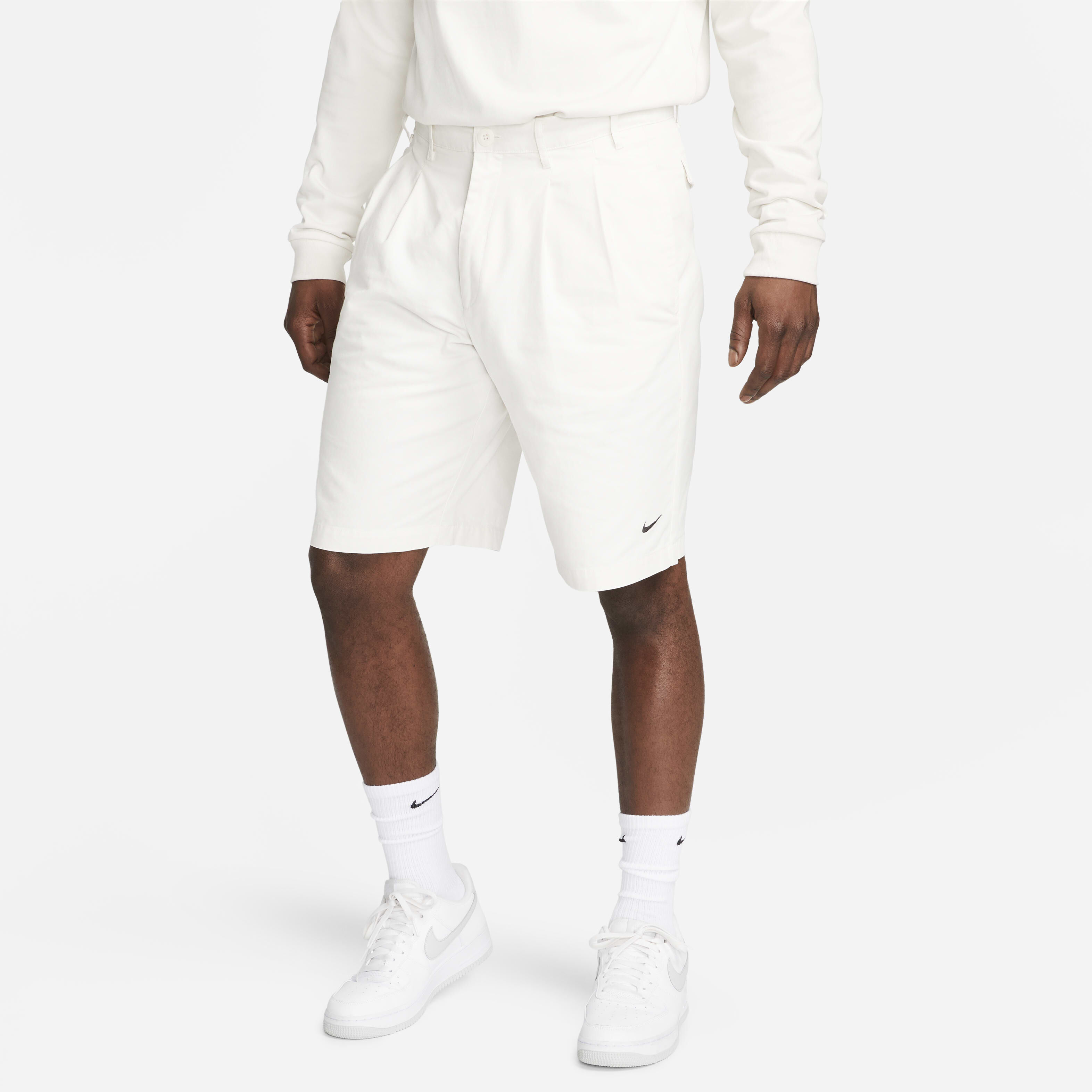 Pleated chino shorts shop