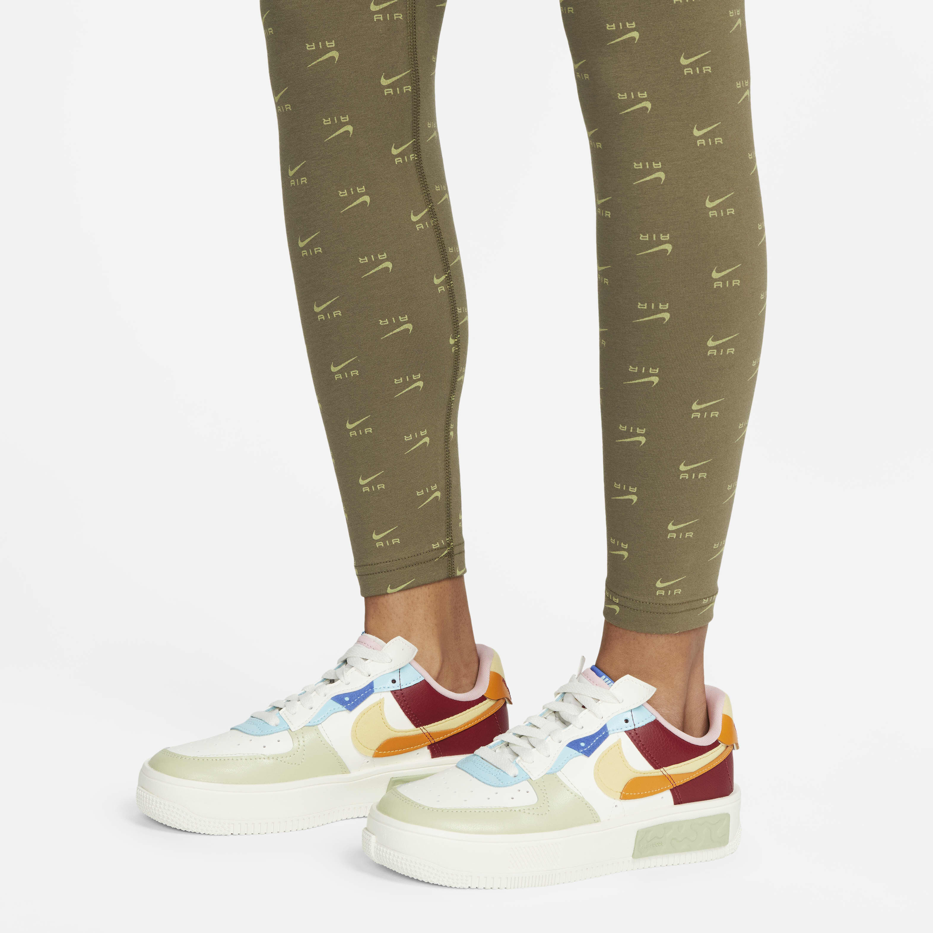 Buy Nike Air Women's High-Waisted Printed Leggings Medium Olive