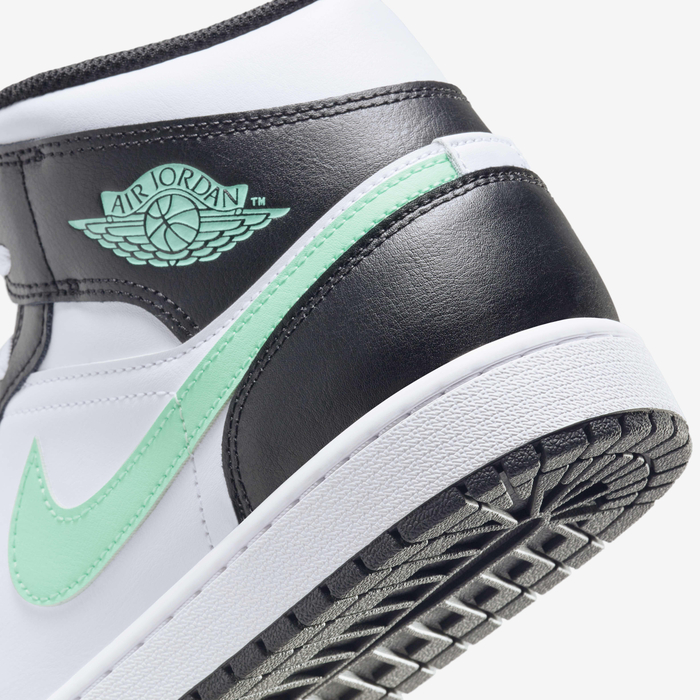 Buy Air Jordan Mid Men's Shoes White/Black/Green Glow Nike Saudi