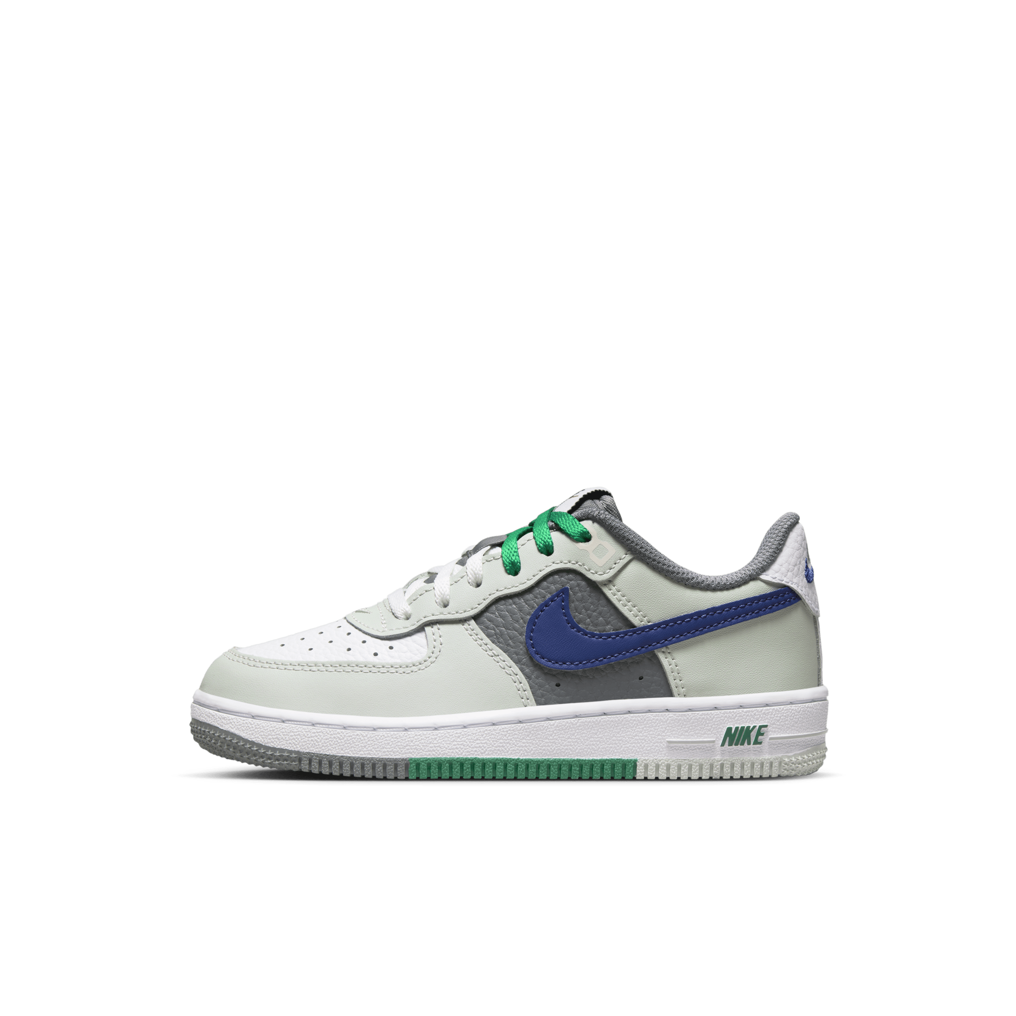Air force 1 lv8 top black/wolf grey/blue preschool boys' shoe
