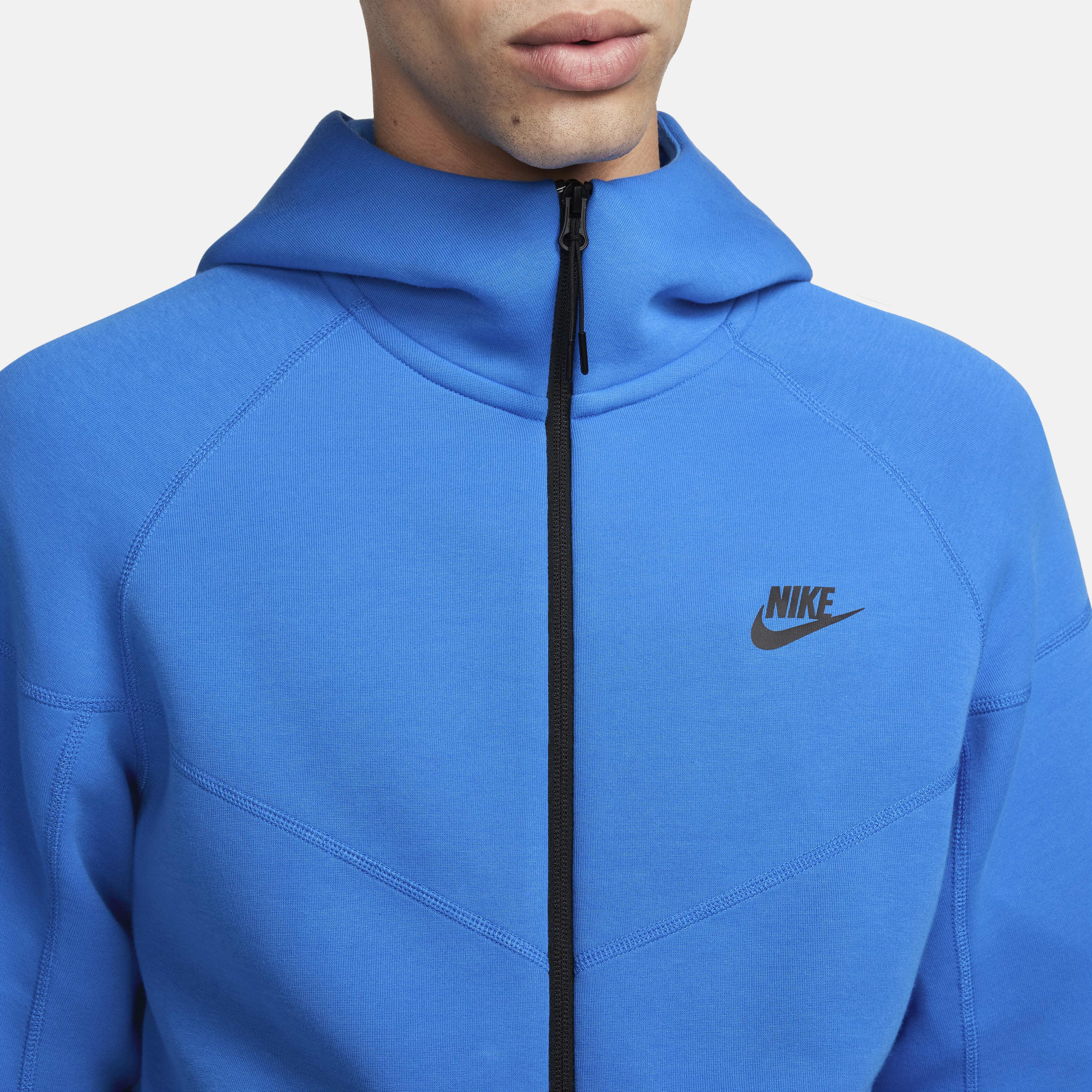 Nike full zip hoodie blue discount